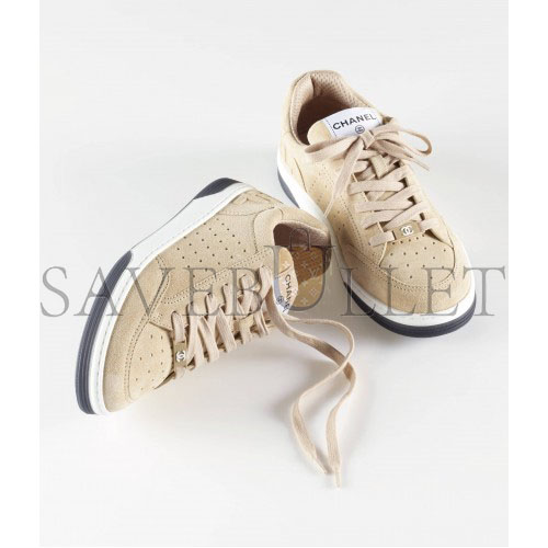 CHANEL SNEAKERS SUEDE CALFSKINBEIGE G39225 X56651 0P433