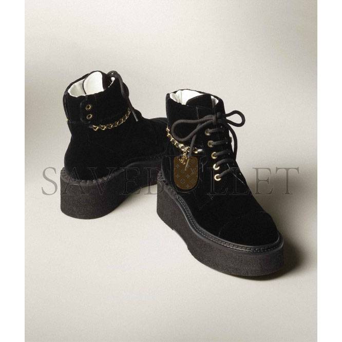 Ch*el lace-ups velvet & metalblack g39332 x56706 94305