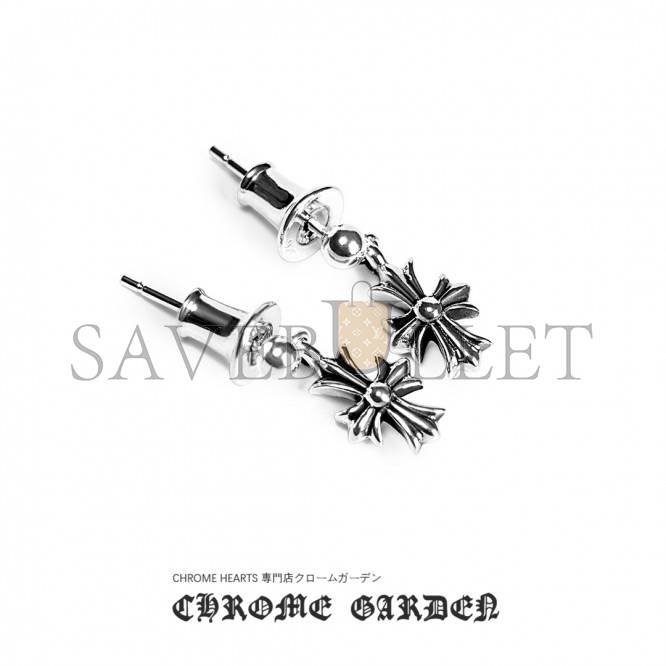 CHROME HEARTS CROSS BABYFAT DROP EARRINGS