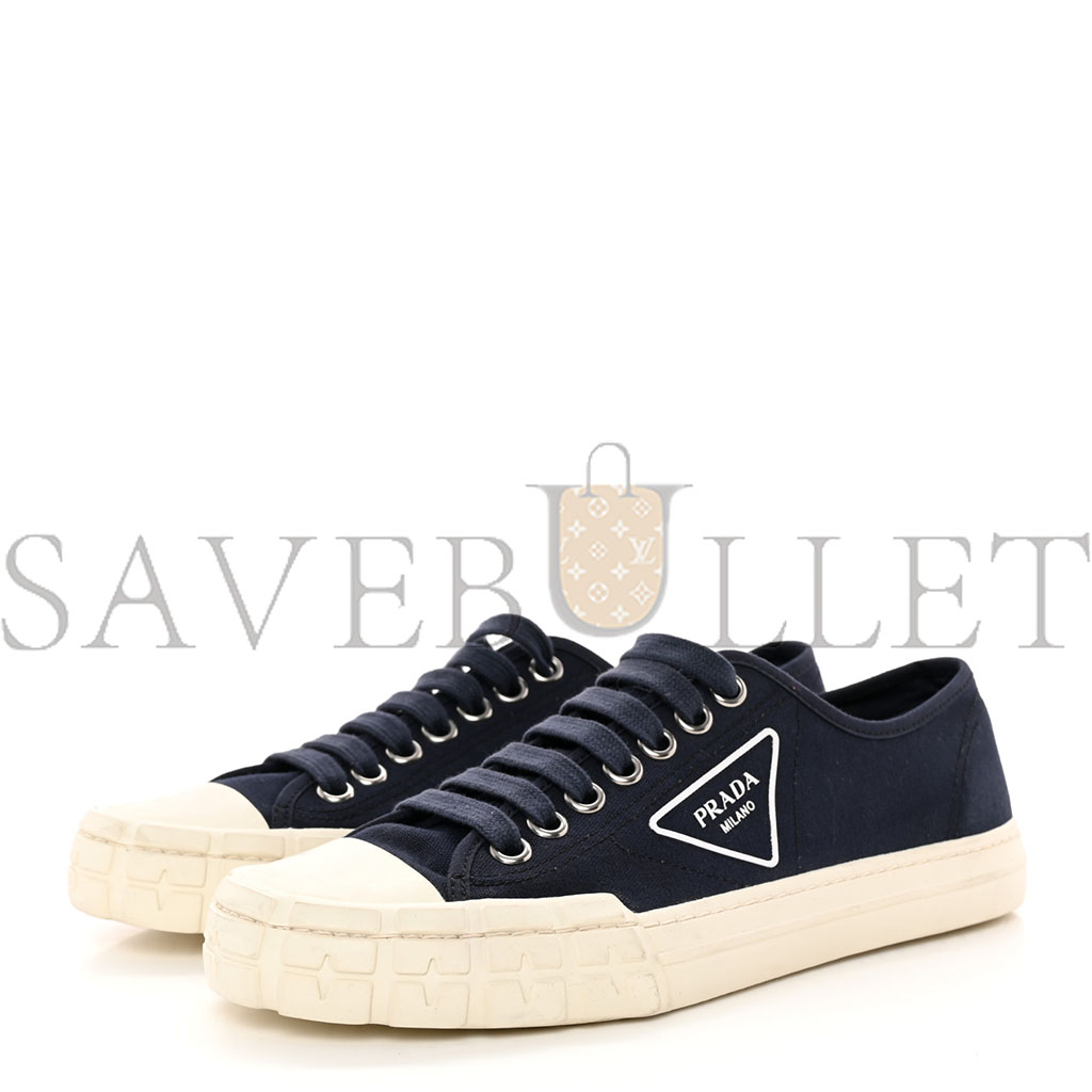 Pra*a canvas triangle logo wheel 35mm sneakers 42 navy