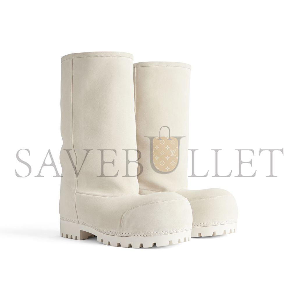 Ba*len*cia*ga alaska fur white calfskin and synthetic tall boots 802177wbfc19000