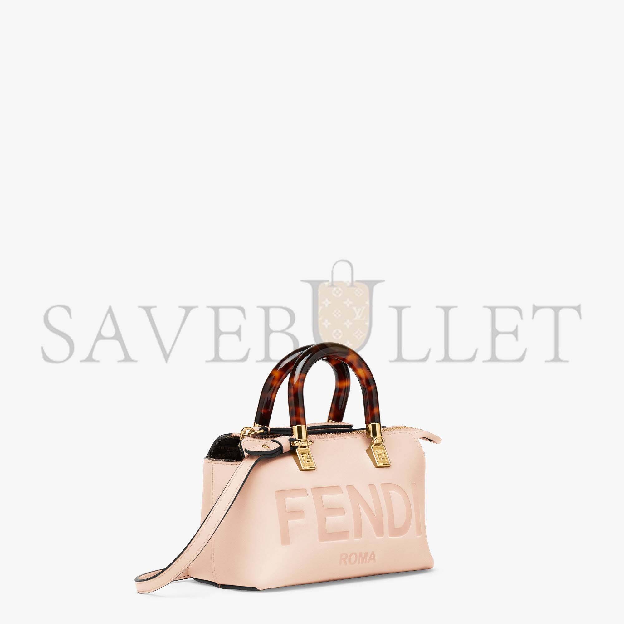 F**di by the way mini - small boston bag in light pink leather 8bs067abvlf14n1 (20.5*12*9cm)