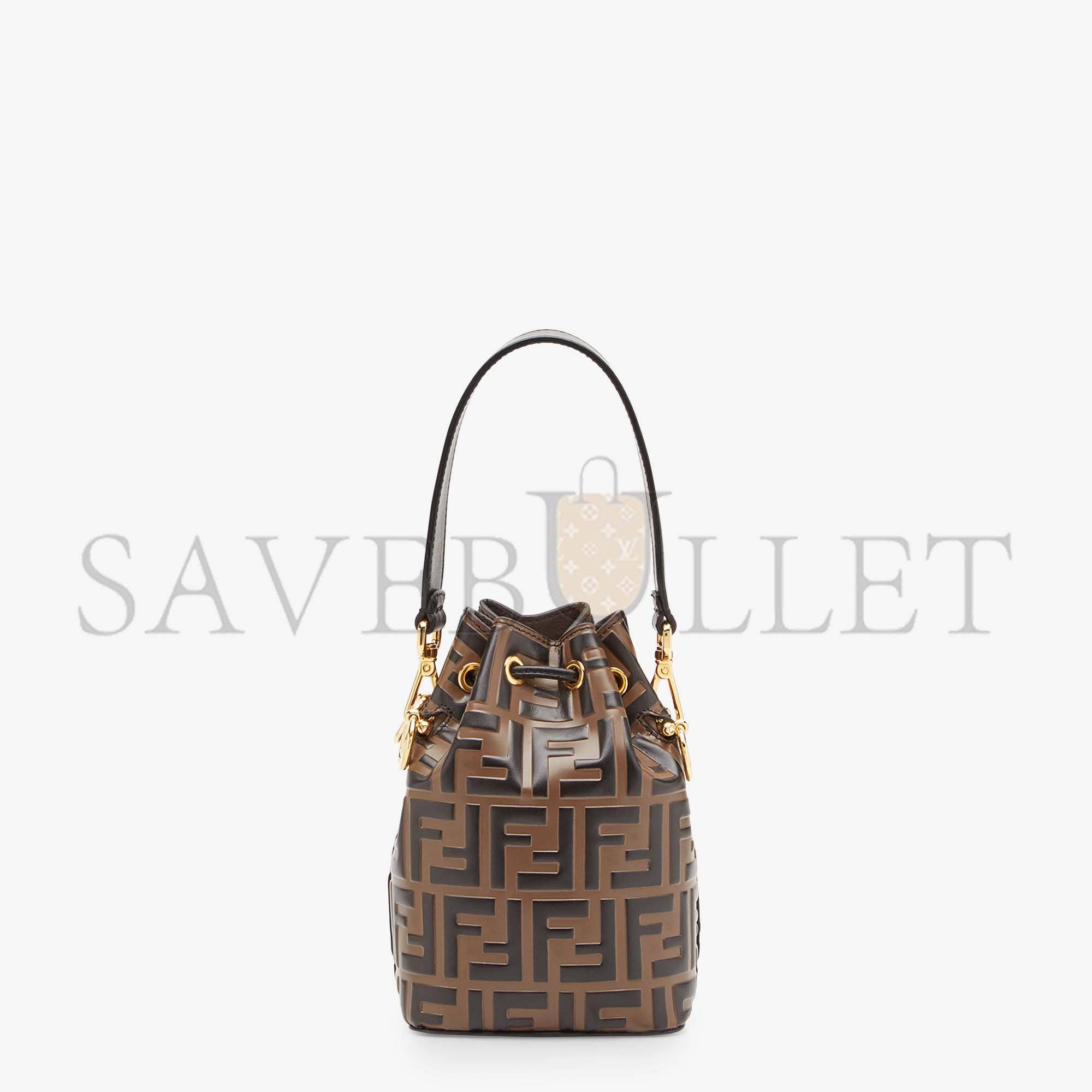 F**di mon tresor - brown leather mini bag 8bs010a659f13vk (18*12*10cm)