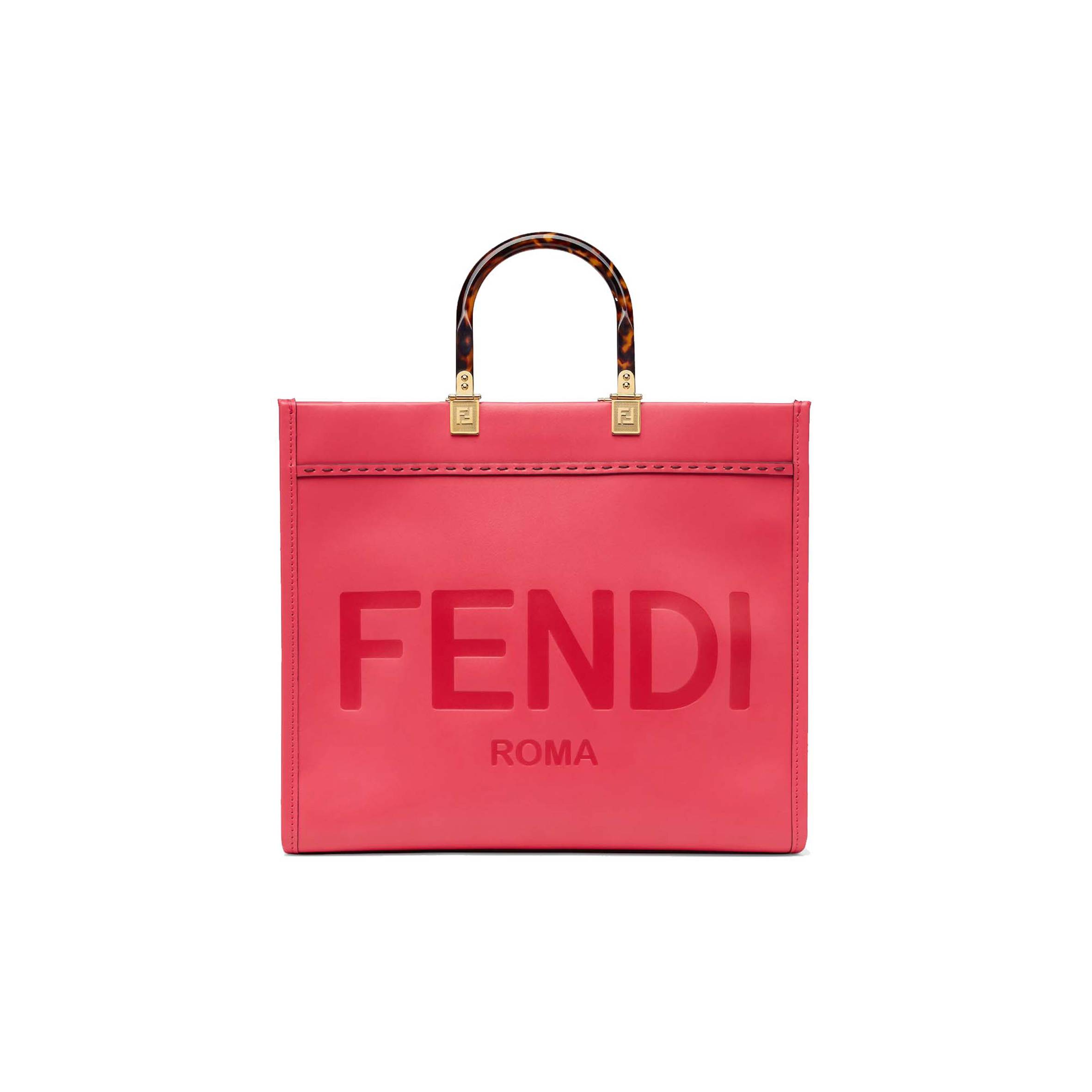 F**di sunshine medium - fuchsia leather shopper 8bh386abvlf1hb7 (35*31*17cm)