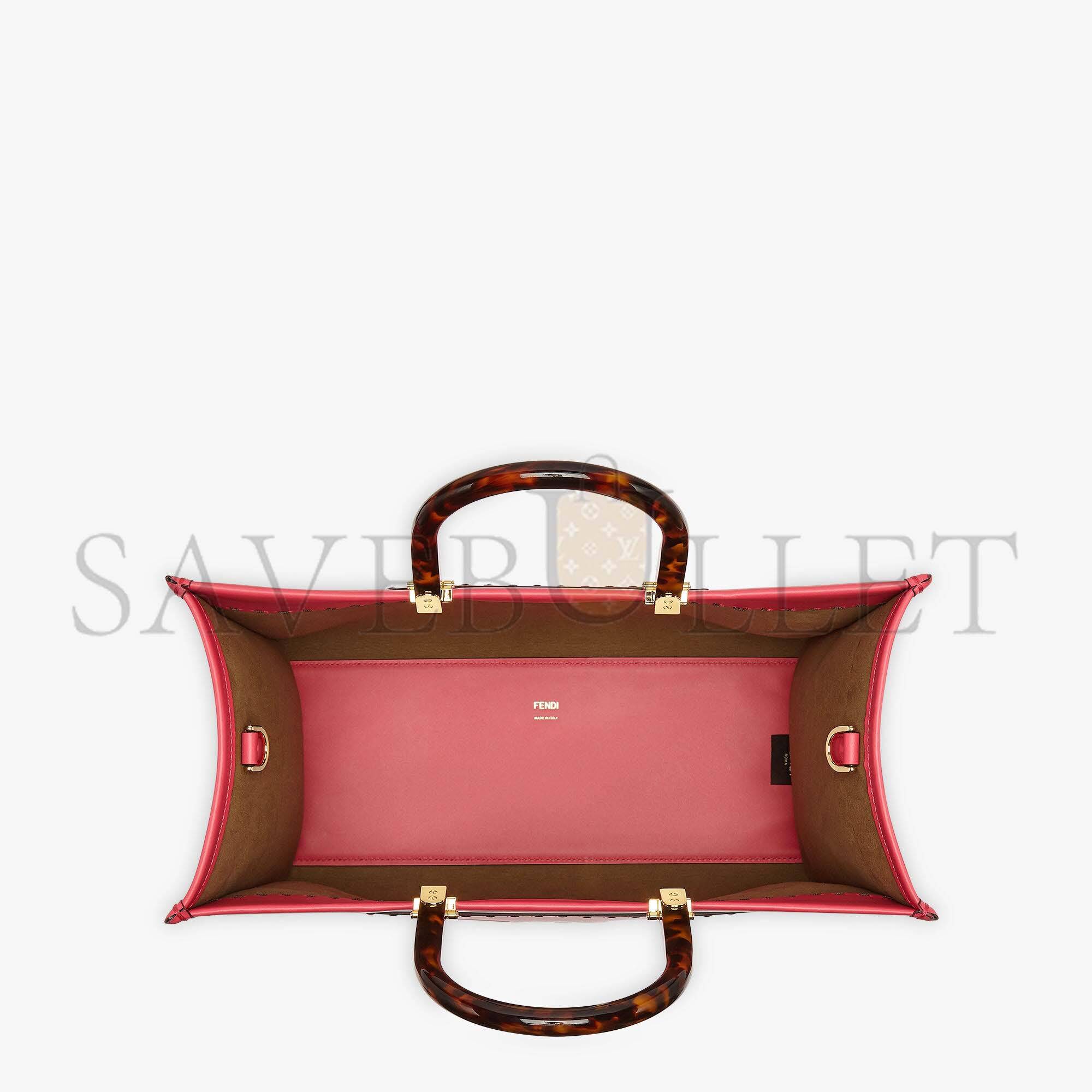 F**di sunshine medium - fuchsia leather shopper 8bh386abvlf1hb7 (35*31*17cm)