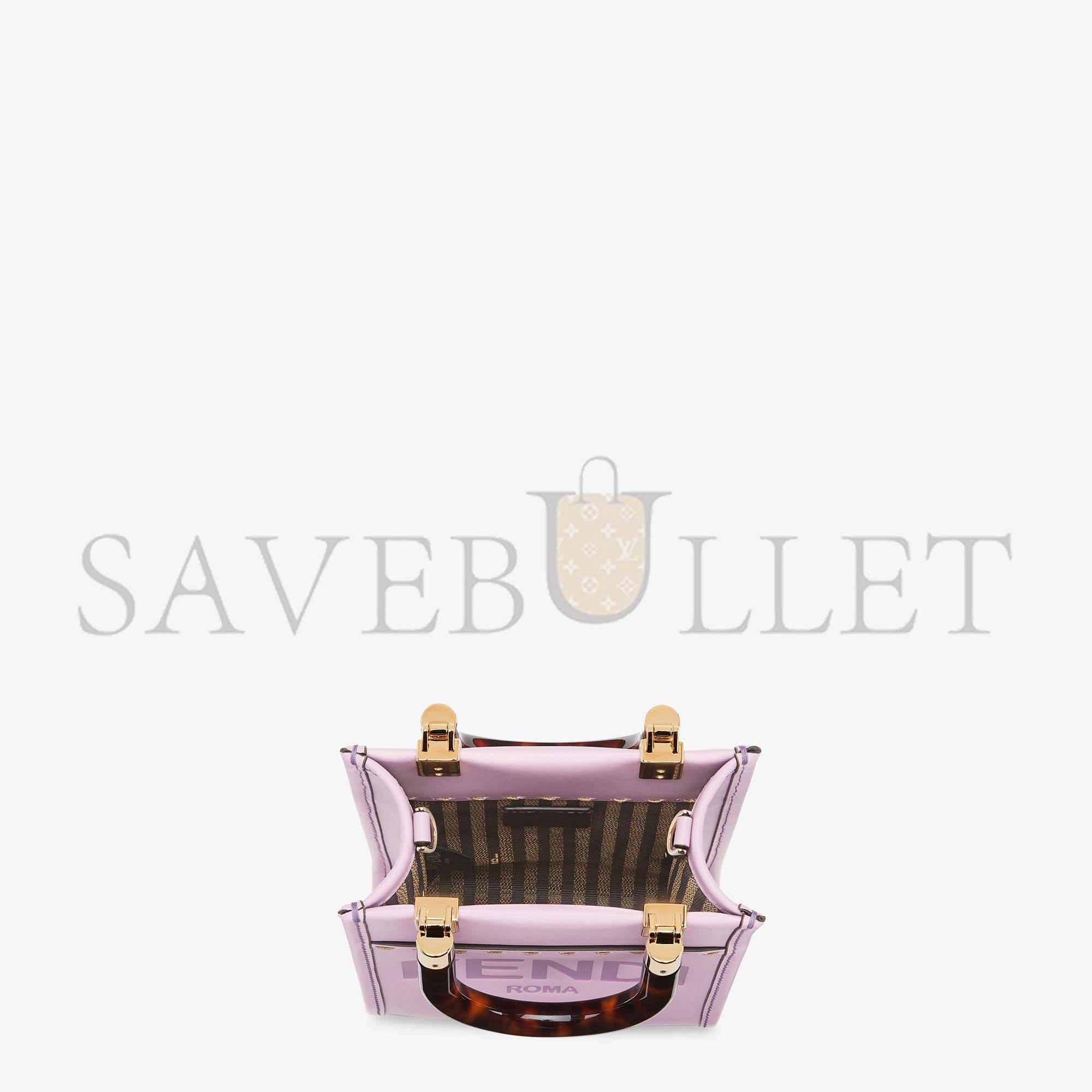 F**di mini sunshine shopper - lilac leather mini bag 8bs051abvlf1hov (18*13*6.5cm)