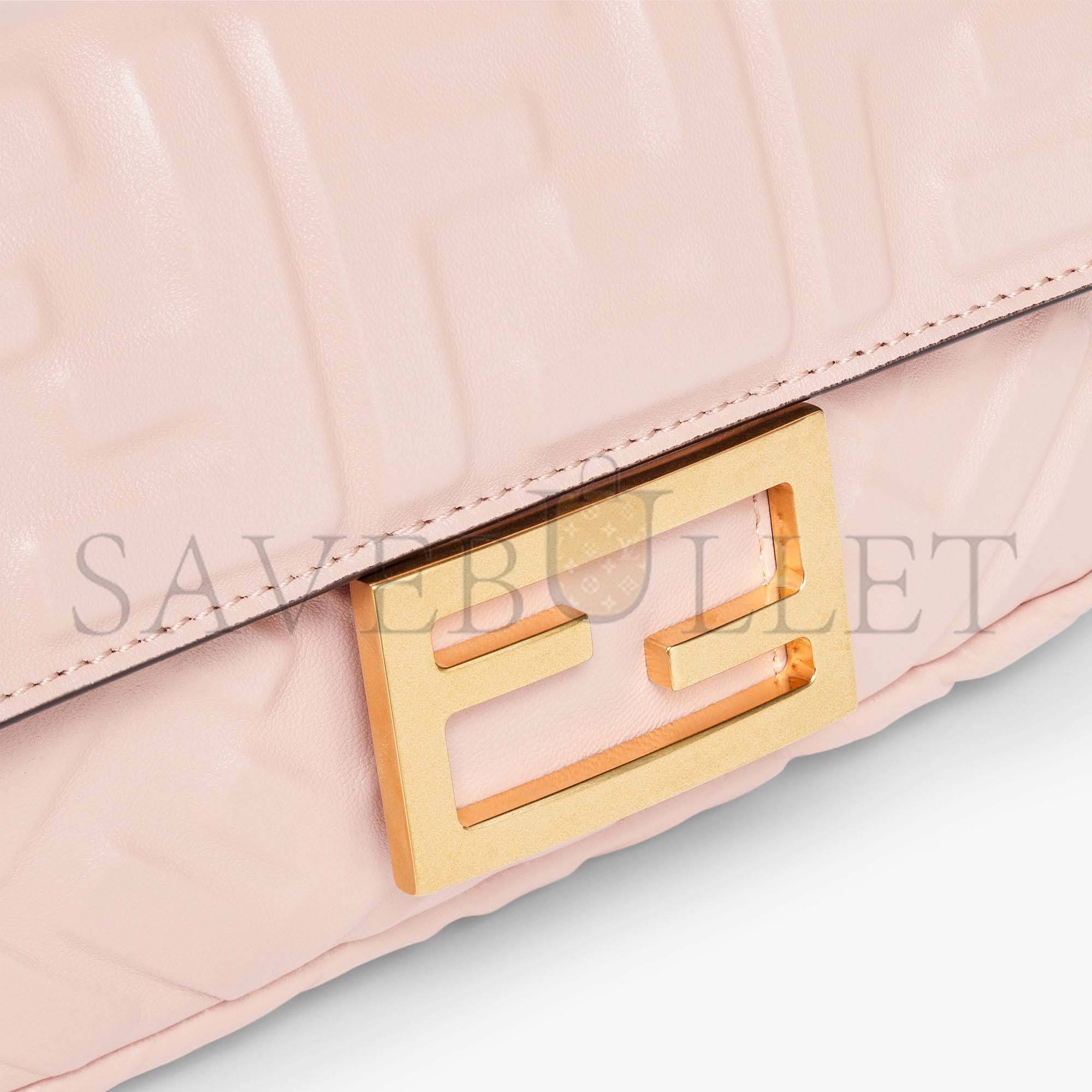 F**di baguette mini - pink nappa leather bag 8bs017a72vf1jcj (19*11.5*4cm)