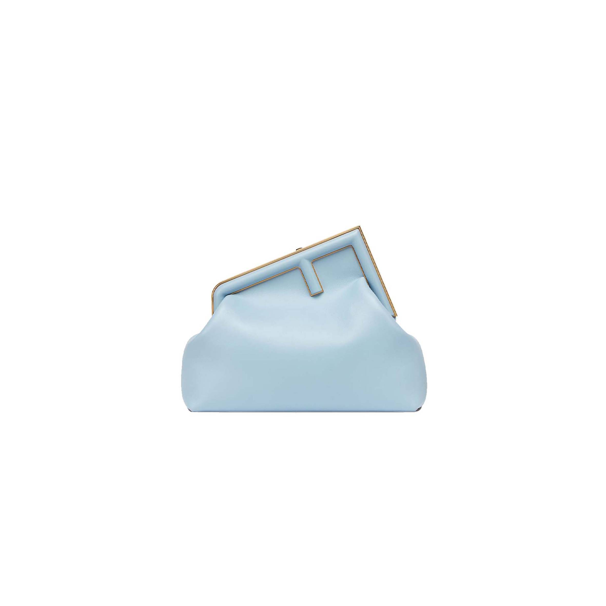 F**di first medium - light blue leather bag 8bp127abvef1993 (32.5*23.5*15cm)