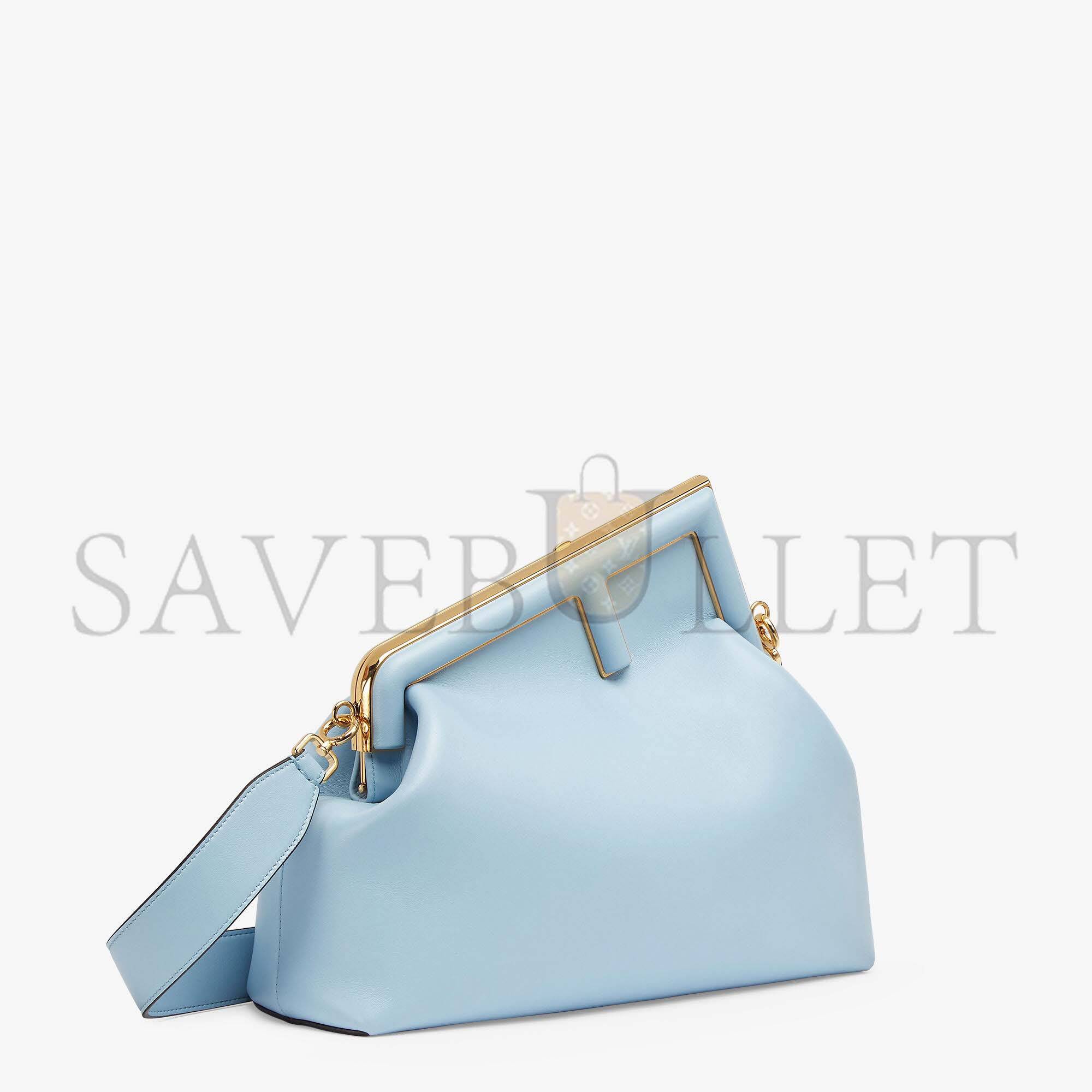 F**di first medium - light blue leather bag 8bp127abvef1993 (32.5*23.5*15cm)