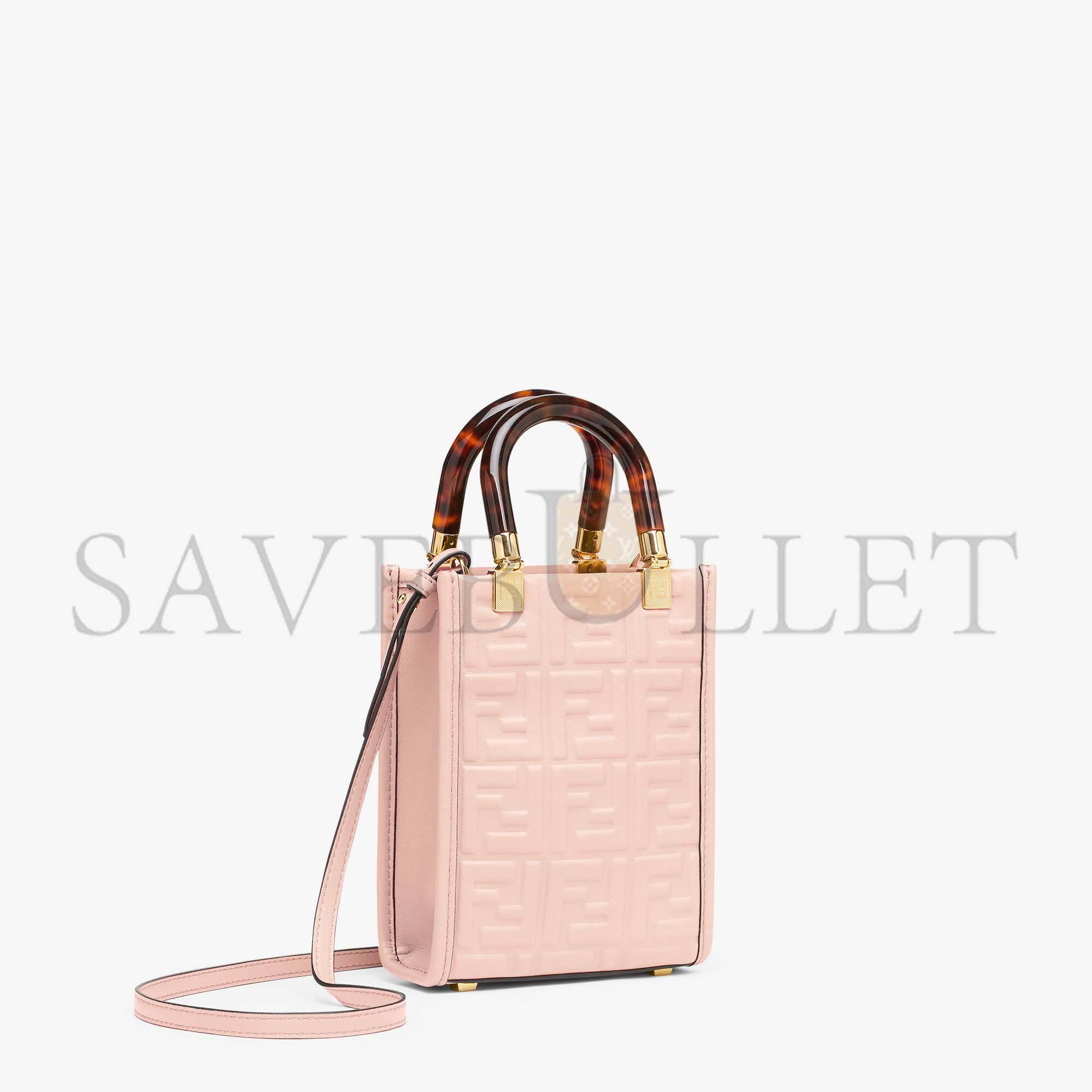 F**di mini sunshine shopper - pink leather mini-bag 8bs051amcif0j2f (18*13*6.5cm)