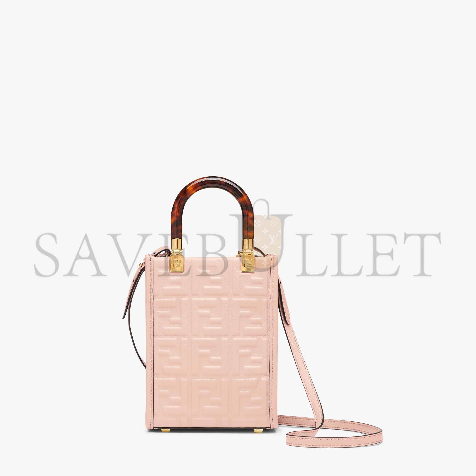 F**di mini sunshine shopper - pink leather mini-bag 8bs051amcif0j2f (18*13*6.5cm)