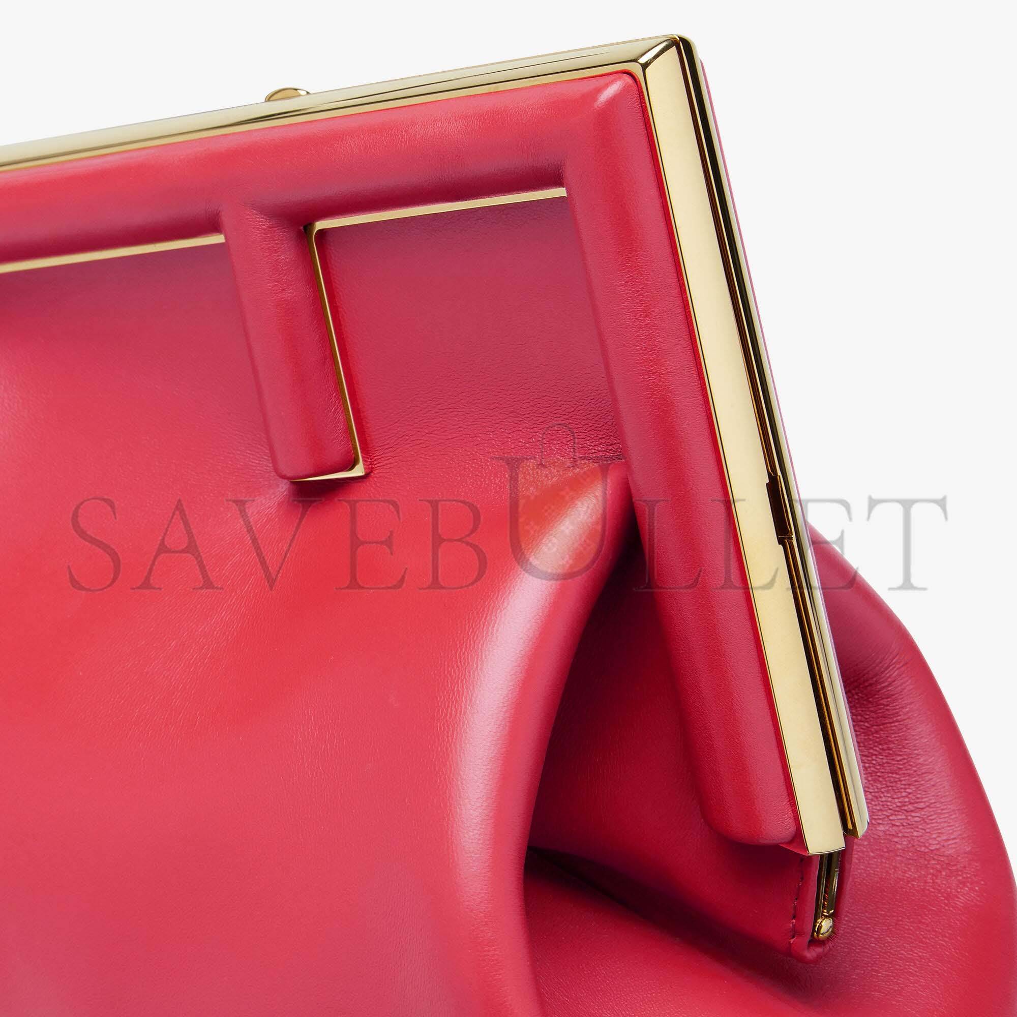 F**di first medium - fuchsia leather bag 8bp127abvef1hb7 (32.5*23.5*15cm)