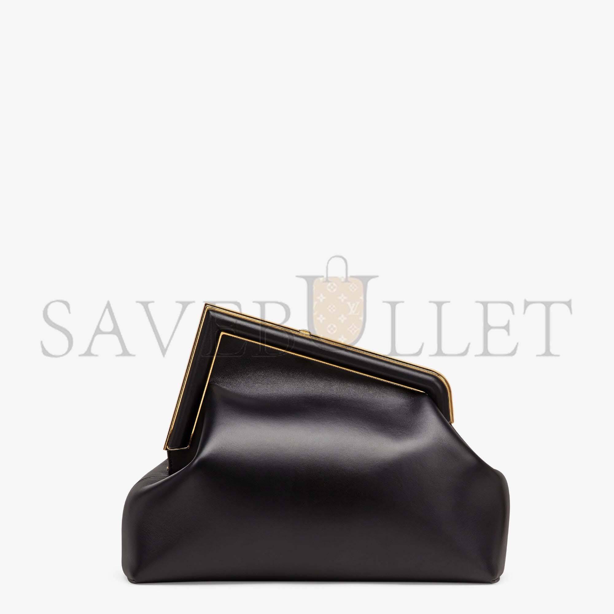 F**di first medium - black leather bag 8bp127abvef0kur (32.5*23.5*15cm)