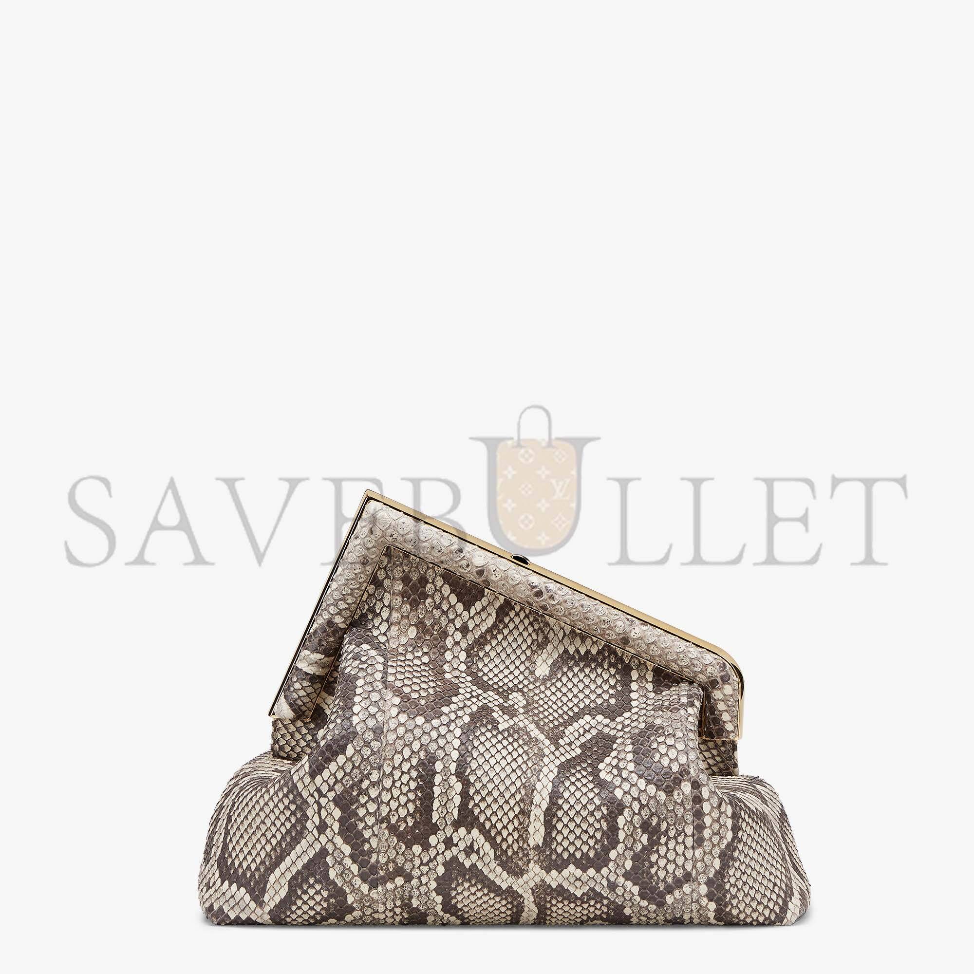 F**di first medium - white python leather bag 8bp127ah97f1feh (32.5*23.5*15cm)