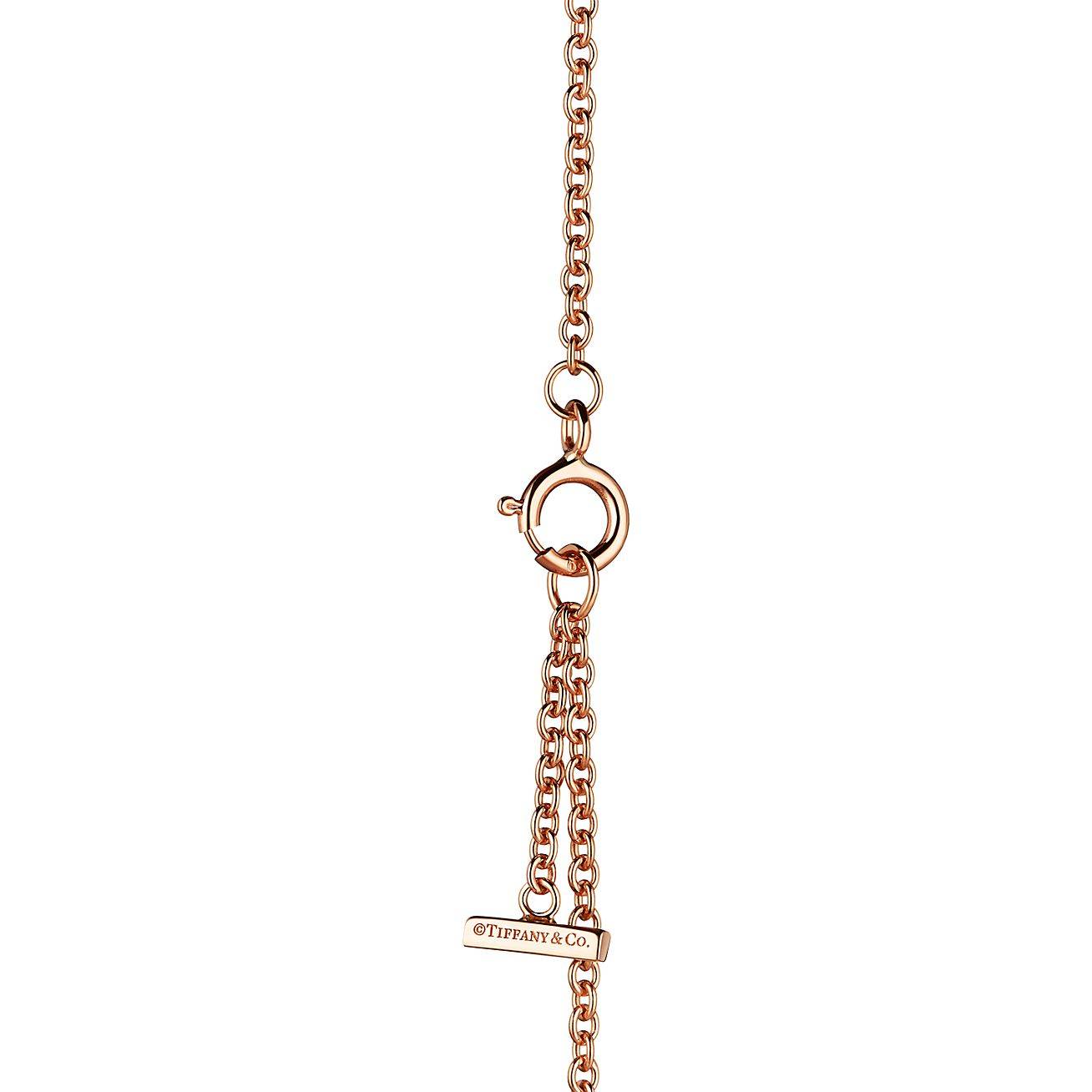 T*f*ny t smile bracelet in rose gold with diamonds