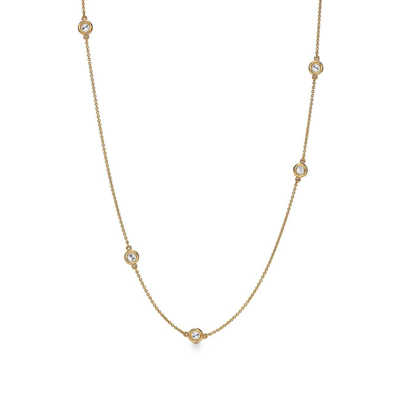 T*f*ny  elsa peretti® diamonds by the yard® sprinkle necklace in yellow gold