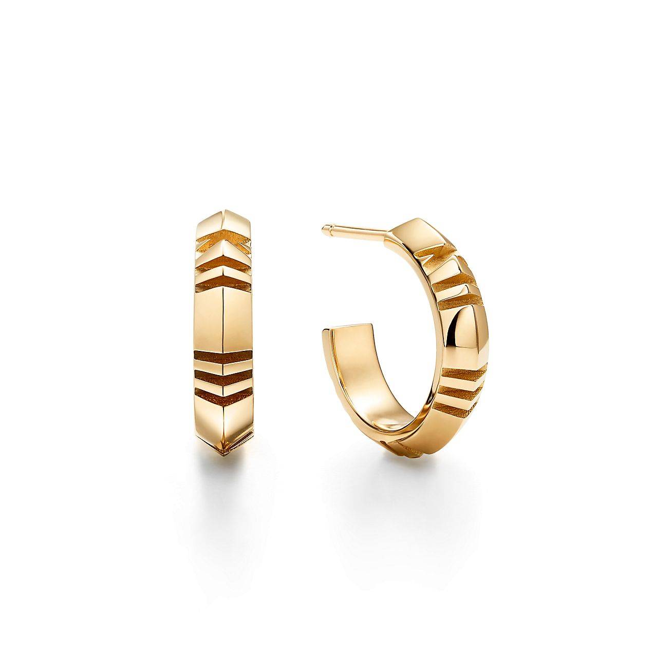 T*f*ny&co.atlas® x hoop earrings in yellow gold, small 67786181