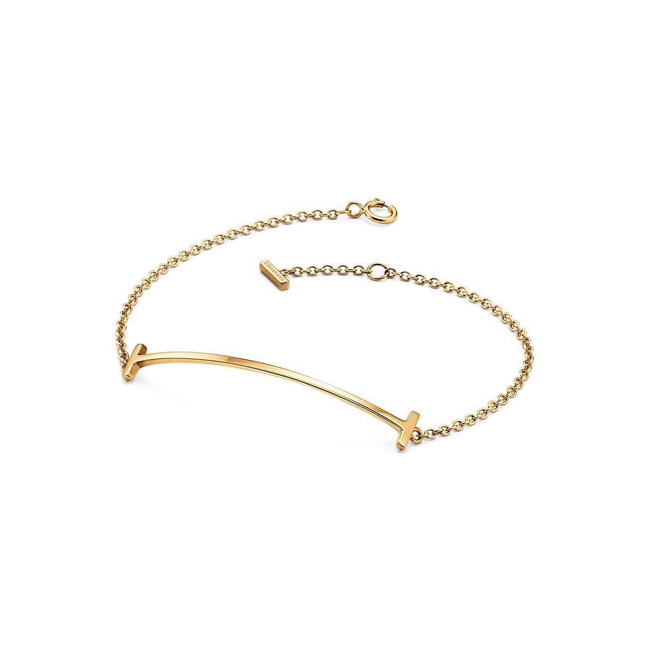 T*f*ny t smile bracelet in yellow gold