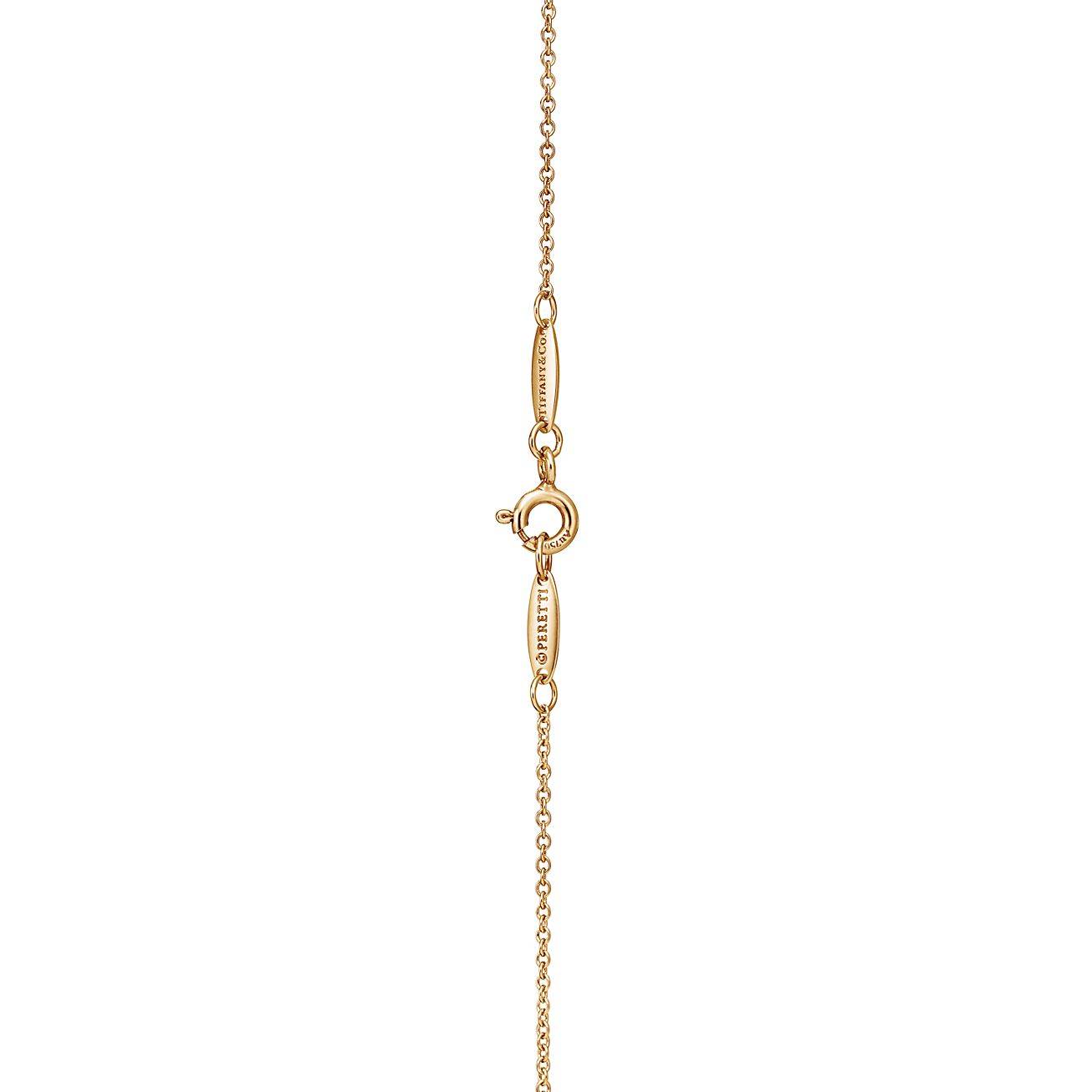 T*f*ny elsa peretti® bean® design pendant in yellow gold, 6.5 mm