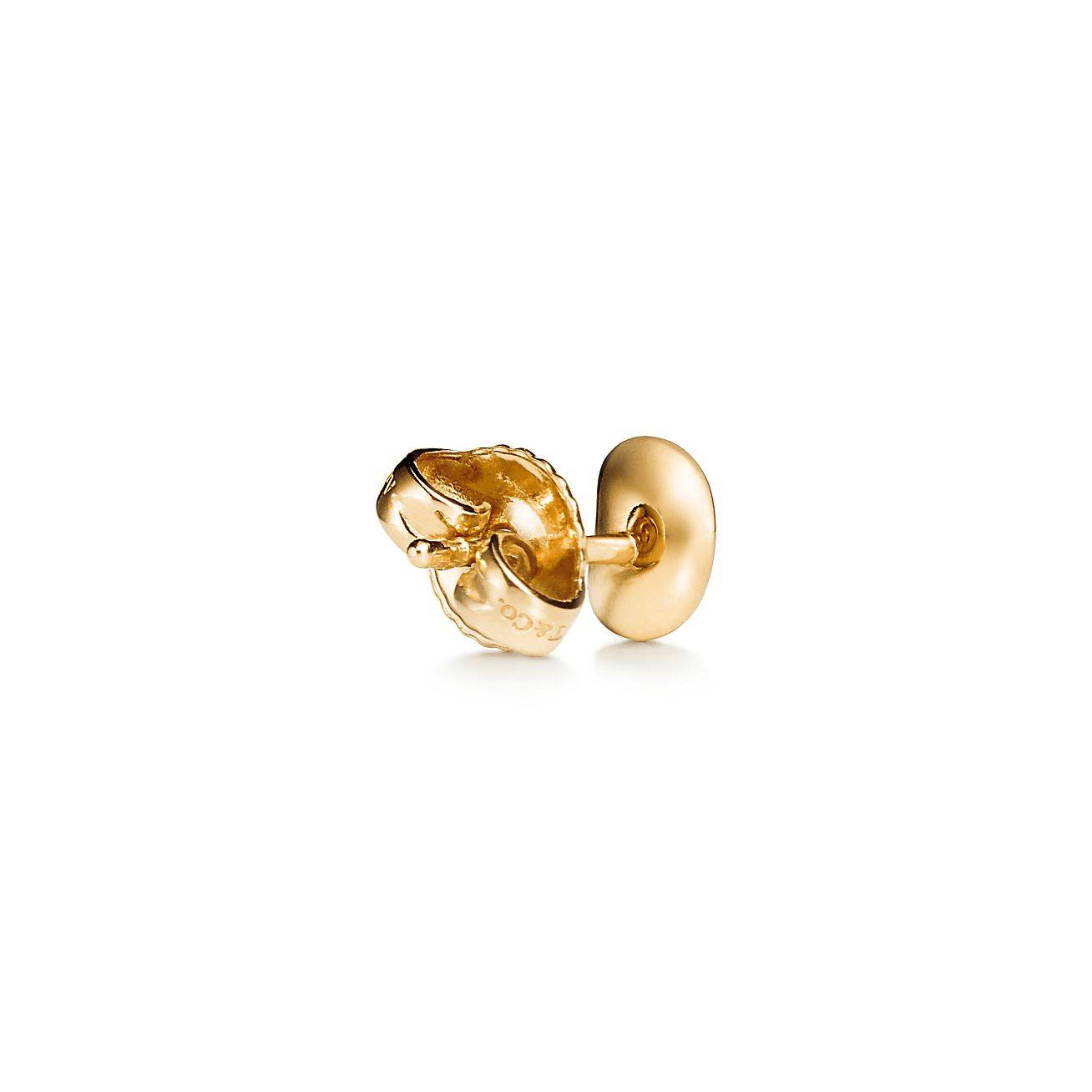 T*f*ny elsa peretti® bean® design earrings in yellow gold, 9 mm