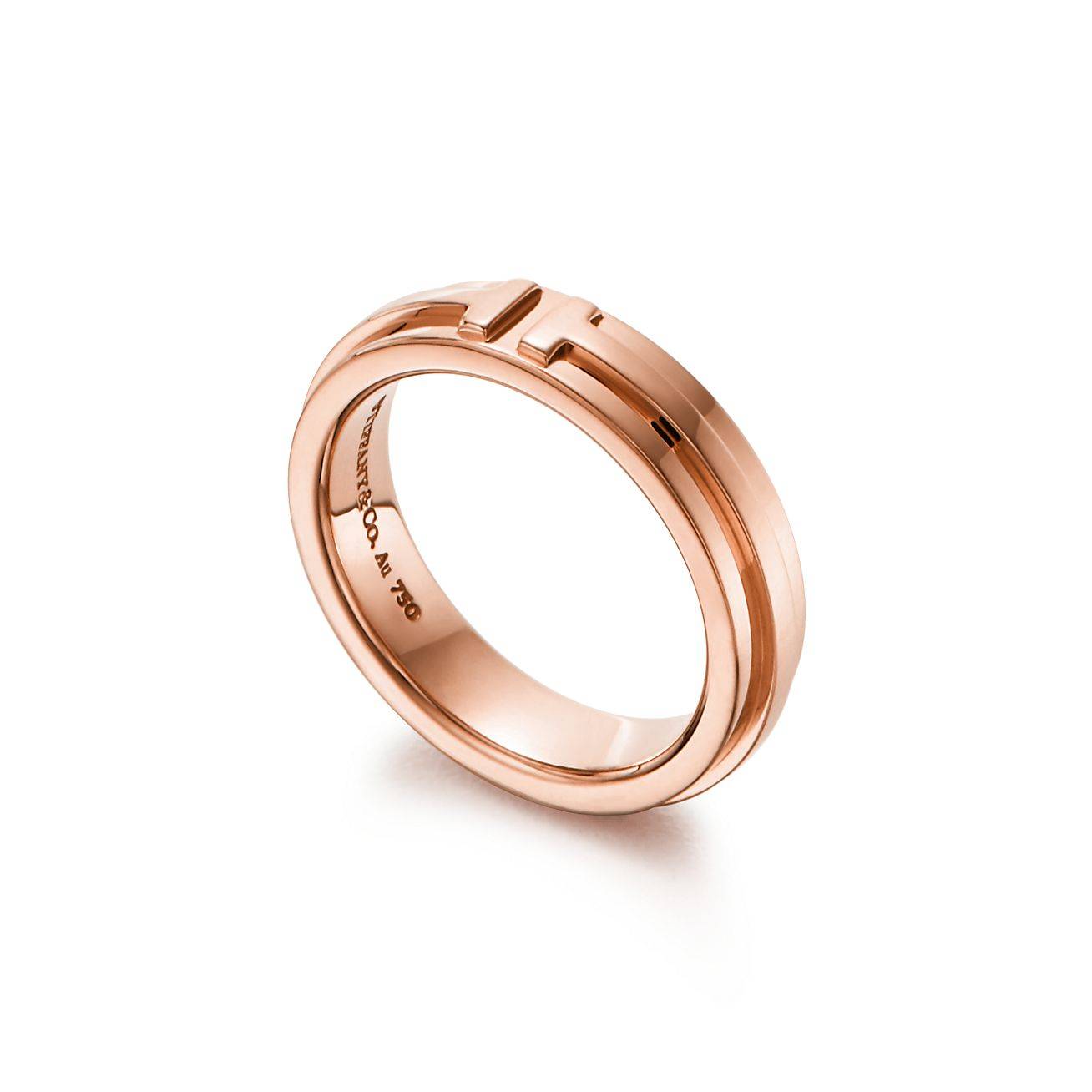 Tiffany T Narrow Ring in 18k Rose Gold