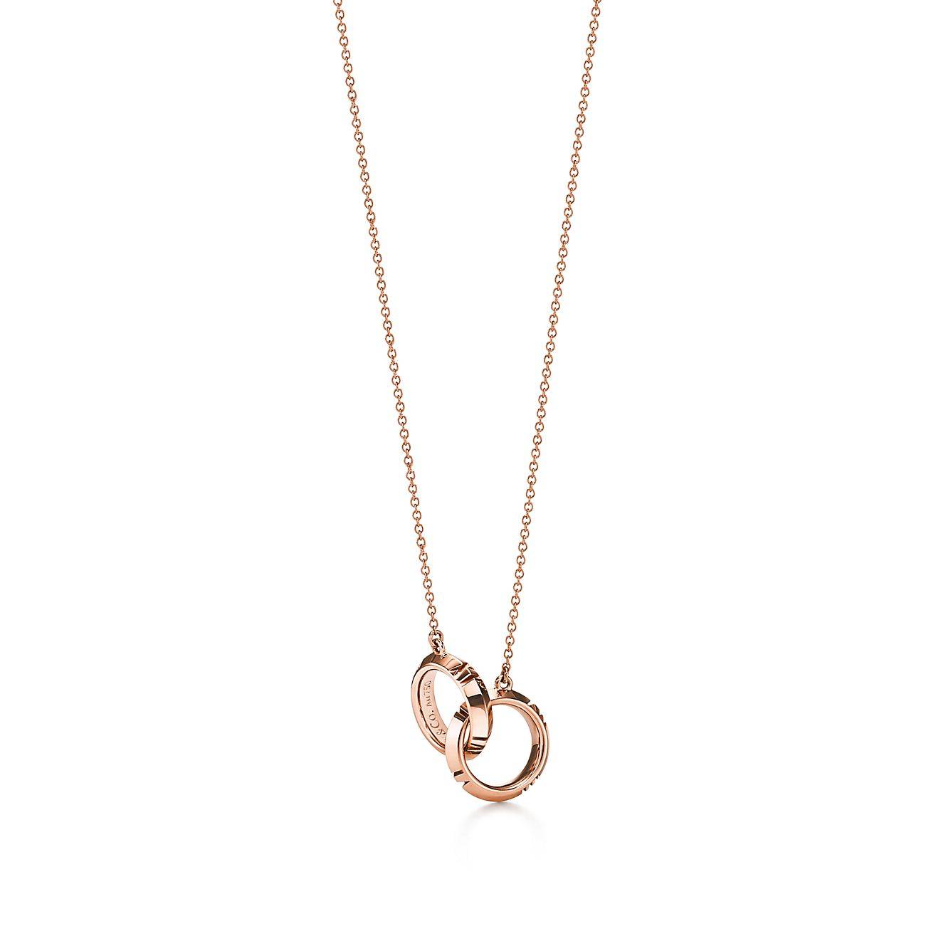 T*f*ny&co. atlas® x closed interlocking pendant in rose gold 67789229