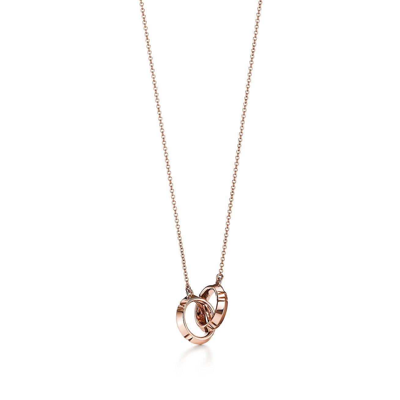 T*f*ny&co. atlas® x closed interlocking pendant in rose gold 67789229