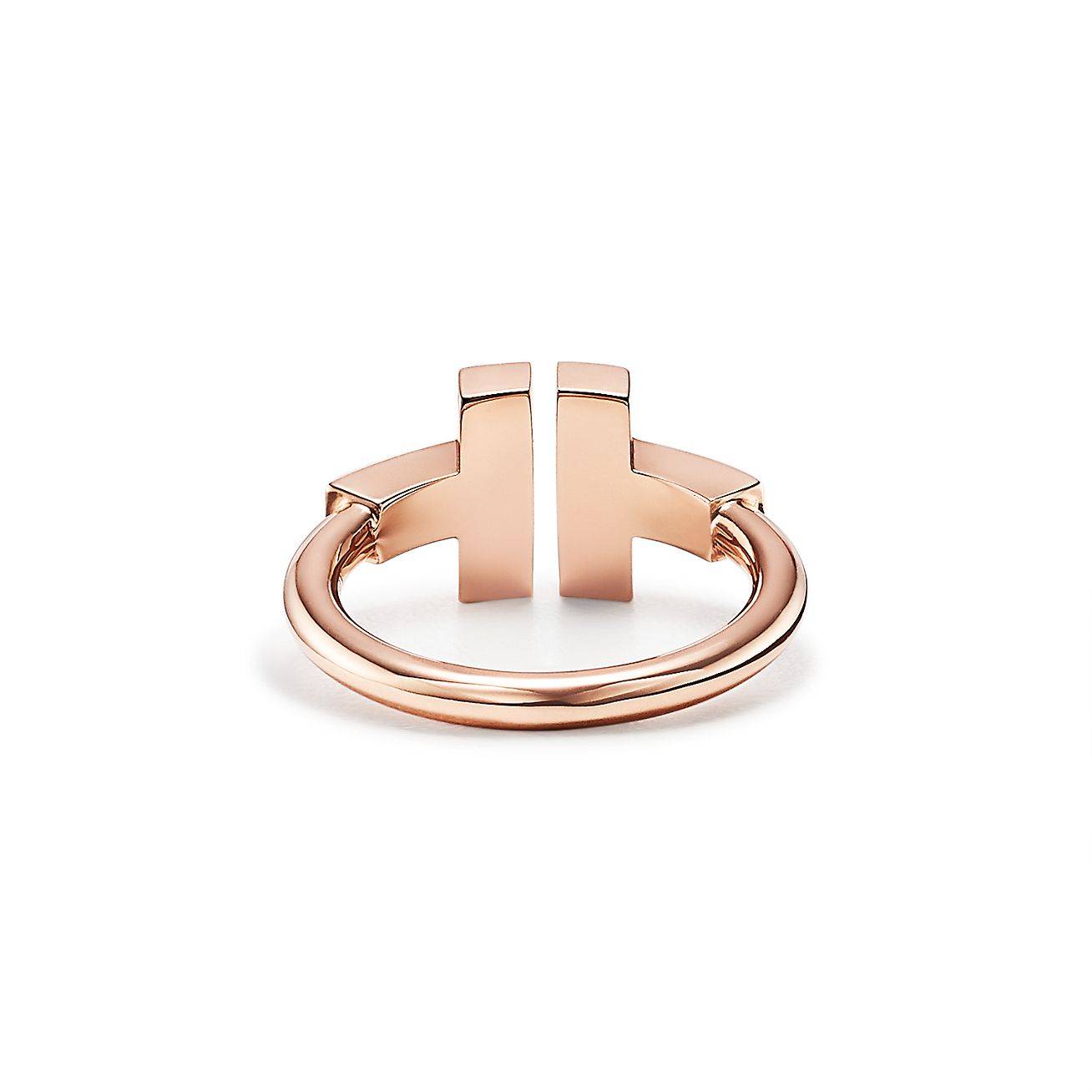 T*f*ny t wire ring in rose gold with mother-of-pearl