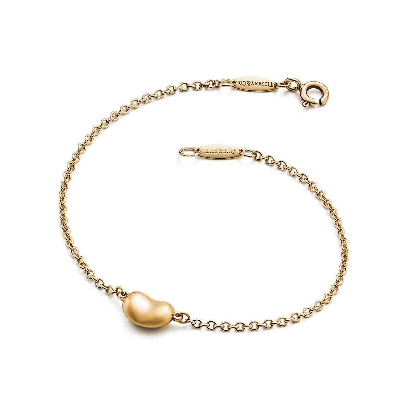 T*f*ny elsa peretti® bean® design bracelet in yellow gold, 9 mm