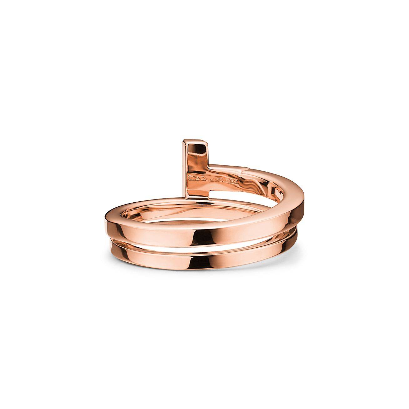 Tiffany T Diamond Square Wrap Ring in 18k Rose Gold