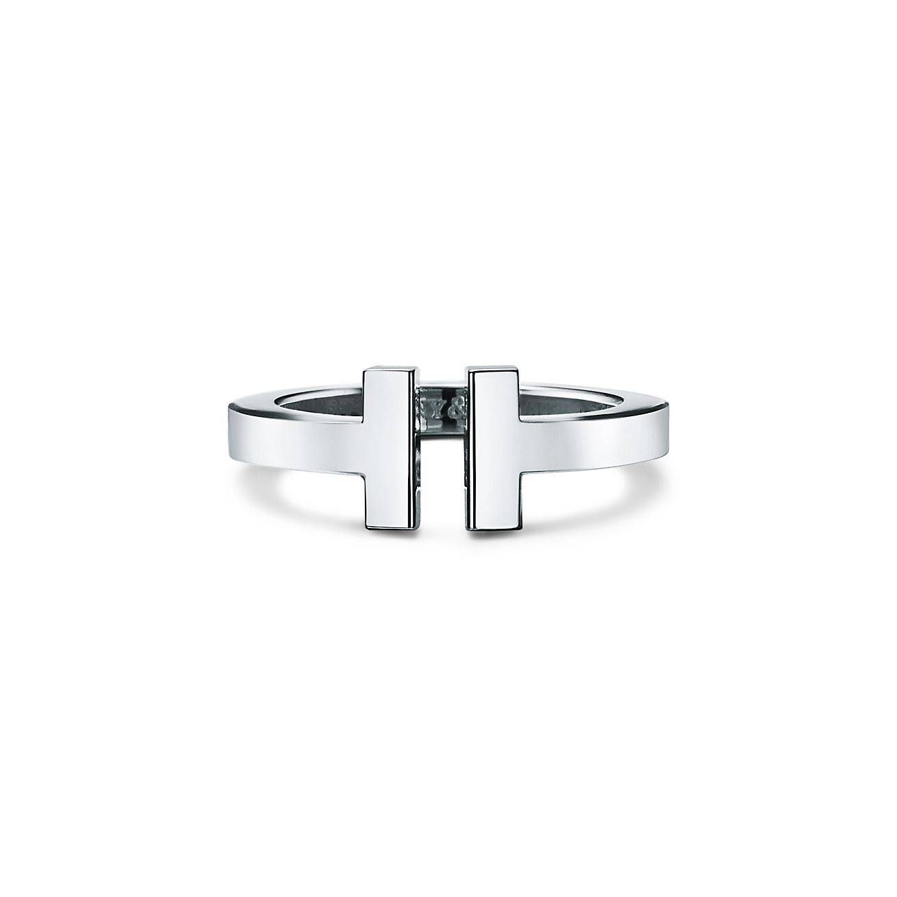 T*f*ny t square ring in silver