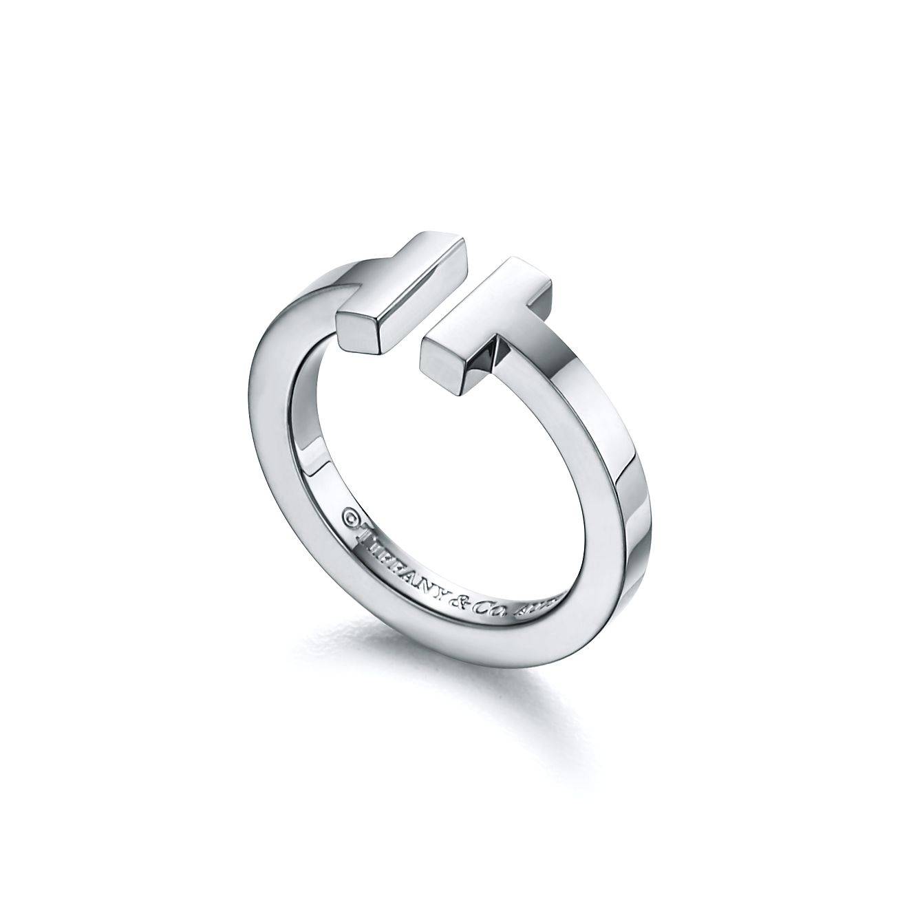 T*f*ny t square ring in silver