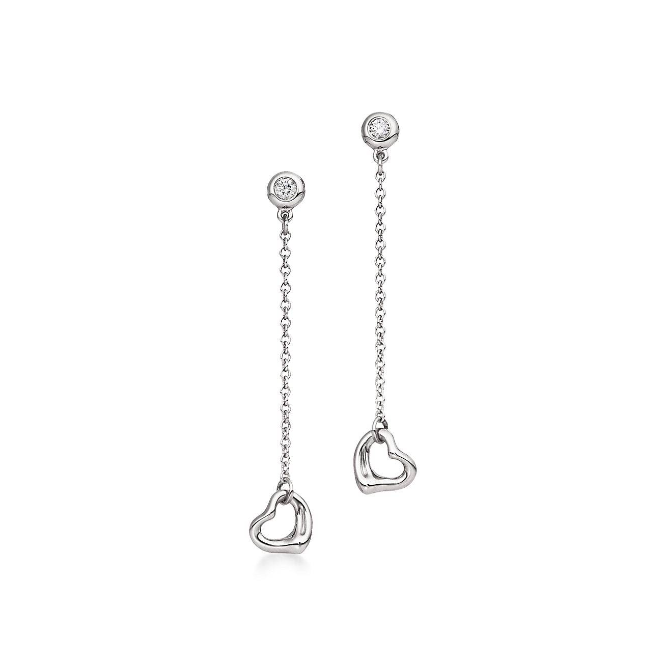 T*f*ny  elsa peretti® diamonds by the yard® open heart earrings