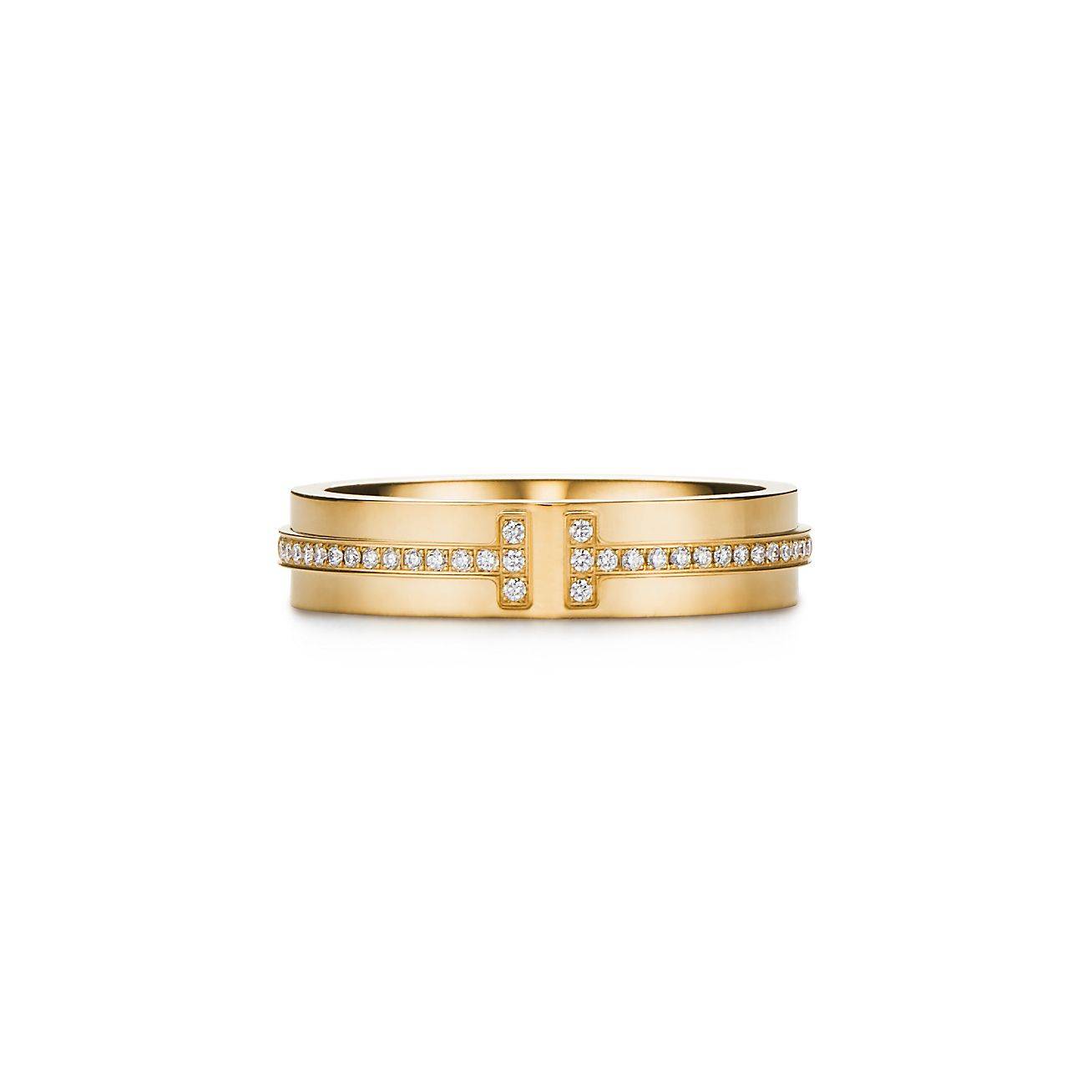 T*f*ny t narrow diamond ring in 18k gold