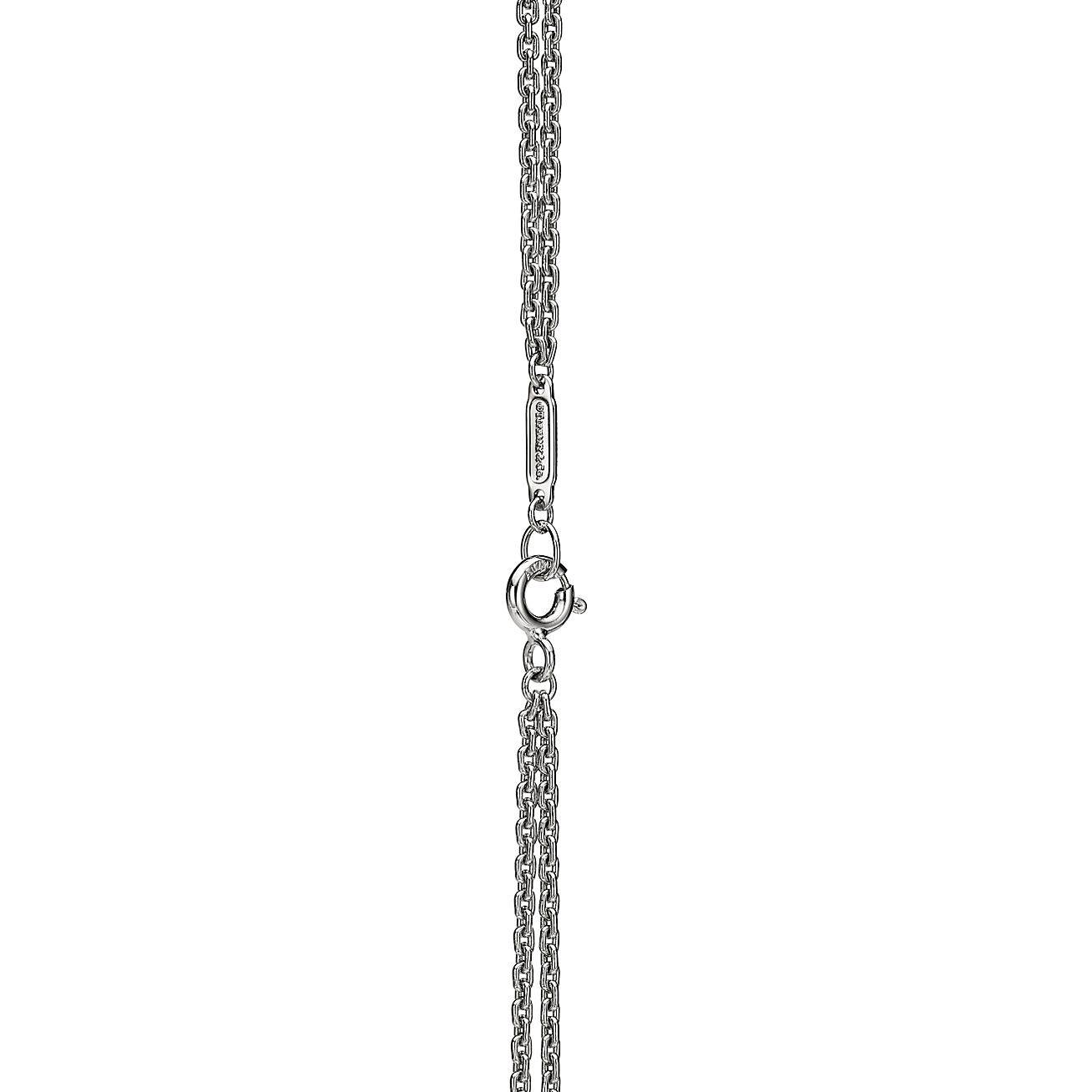 T*f*ny hardwear link pendant in white gold with pavÉ diamonds