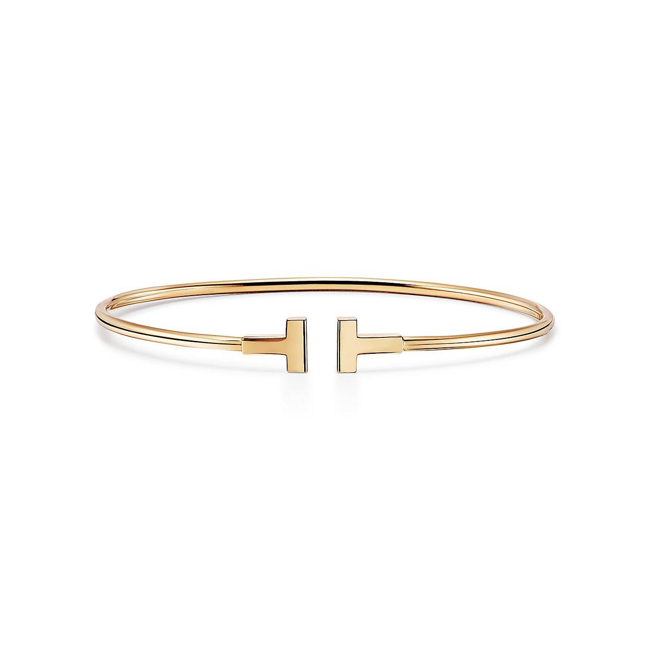 T*f*ny t narrow wire bracelet in 18k gold