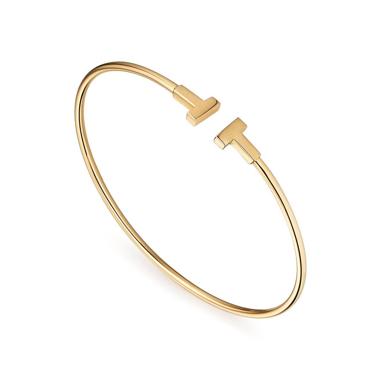 T*f*ny t narrow wire bracelet in 18k gold