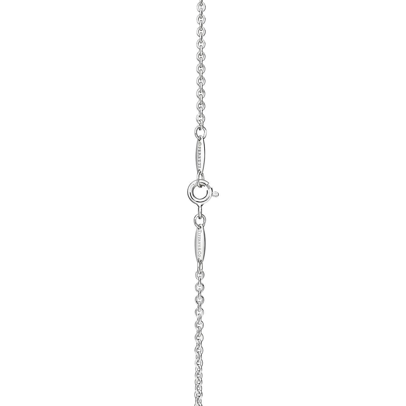 T*f*ny  elsa peretti® open heart lariat necklace in silver, 16 mm