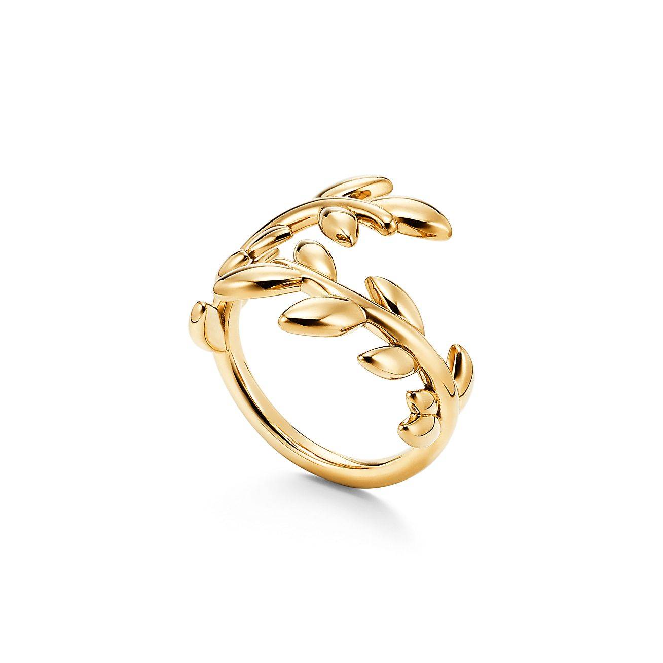 T*f*ny  paloma picasso® olive leaf bypass ring in yellow gold