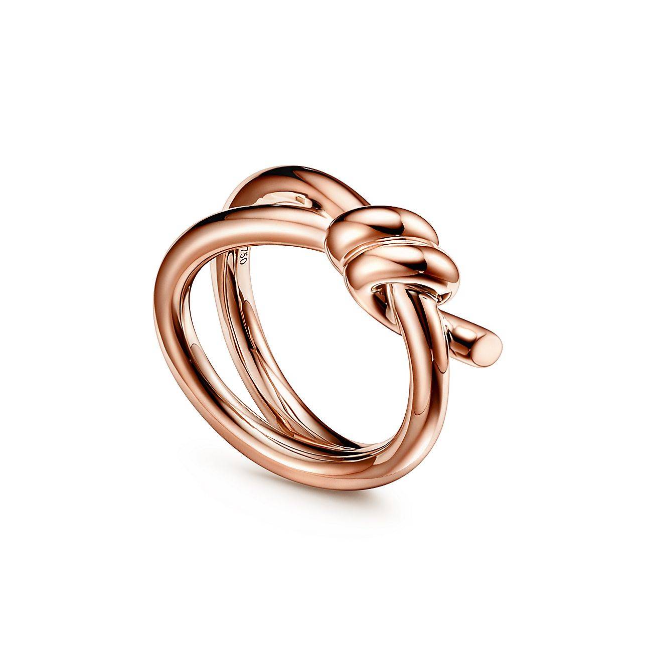 TIFFANY KNOT DOUBLE ROW RING IN ROSE GOLD