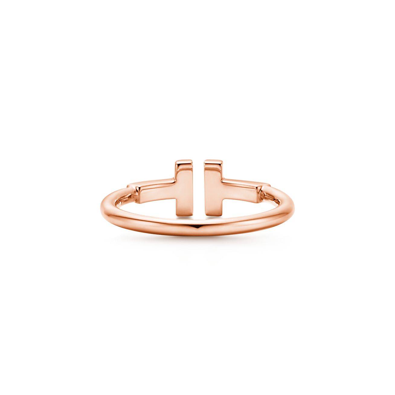 T*f*ny t wire ring in 18k rose gold