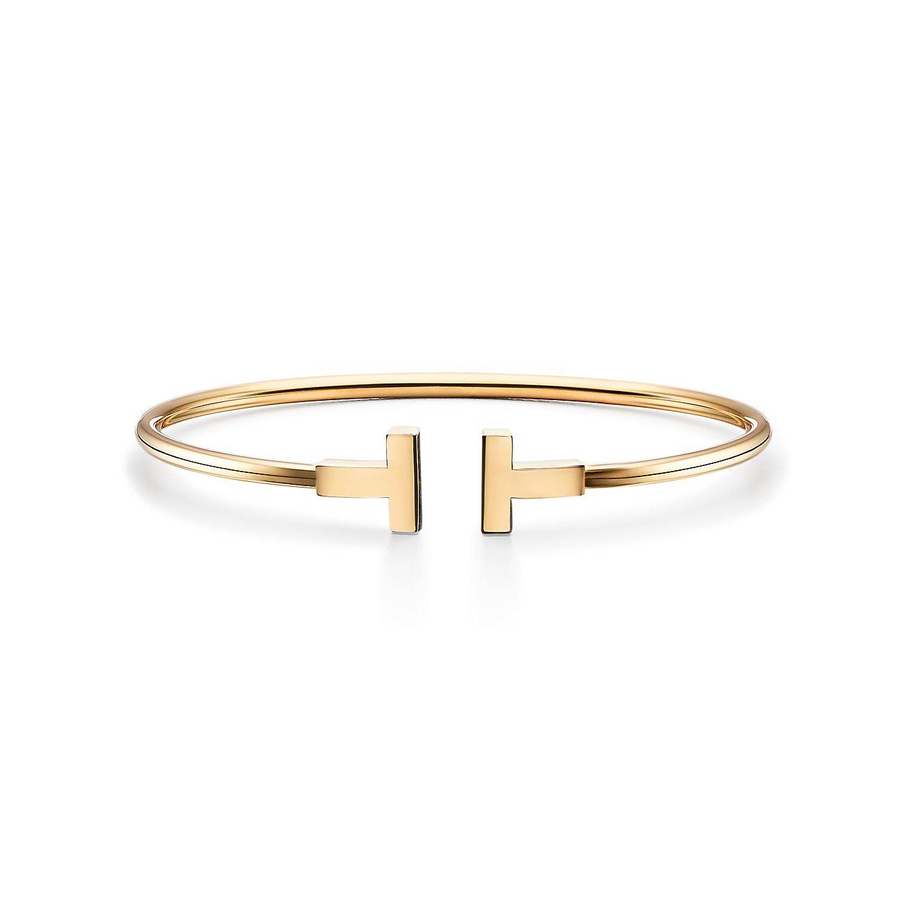 T*f*ny t wire bracelet in 18k gold