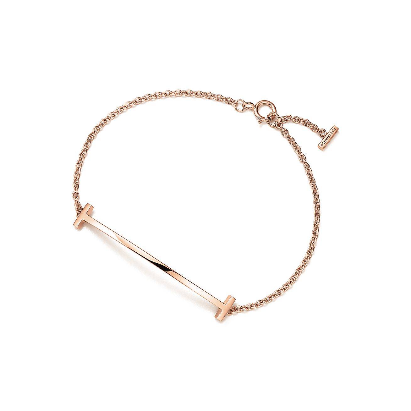 T*f*ny t smile bracelet in rose gold