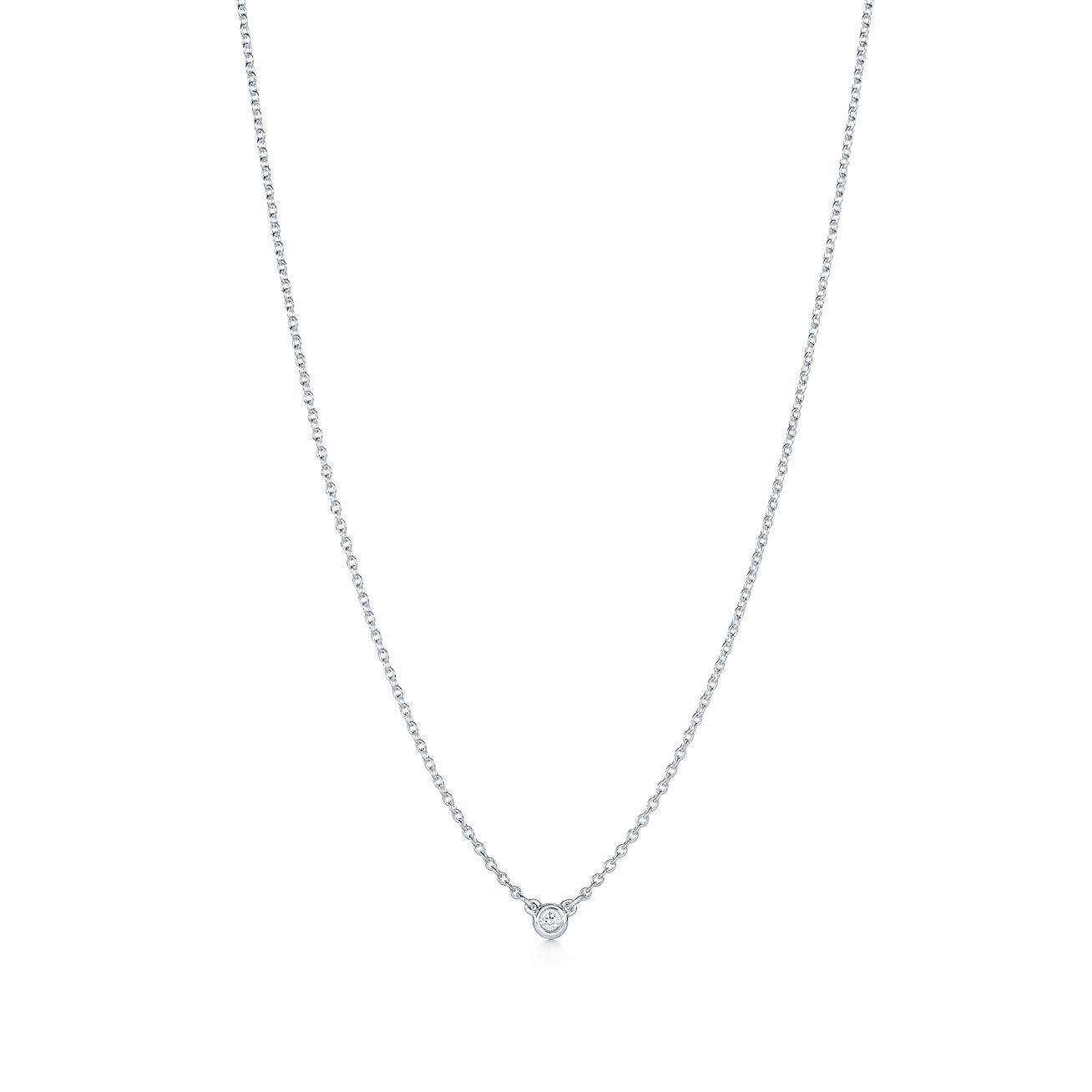 T*f*ny  elsa peretti® diamonds by the yard® single diamond pendant in silver