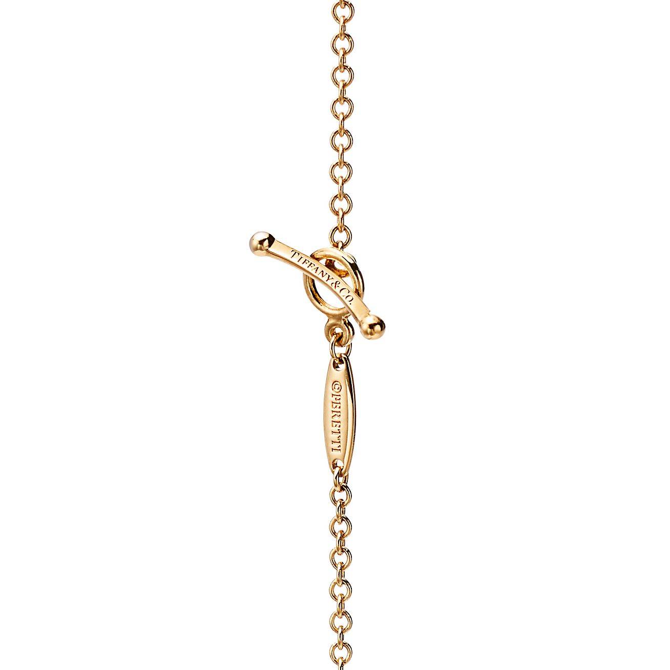 T*f*ny  elsa peretti® diamonds by the yard® sprinkle necklace in yellow gold with diamonds