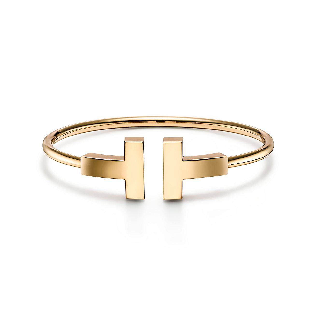 T*f*ny t wide wire bracelet in 18k gold