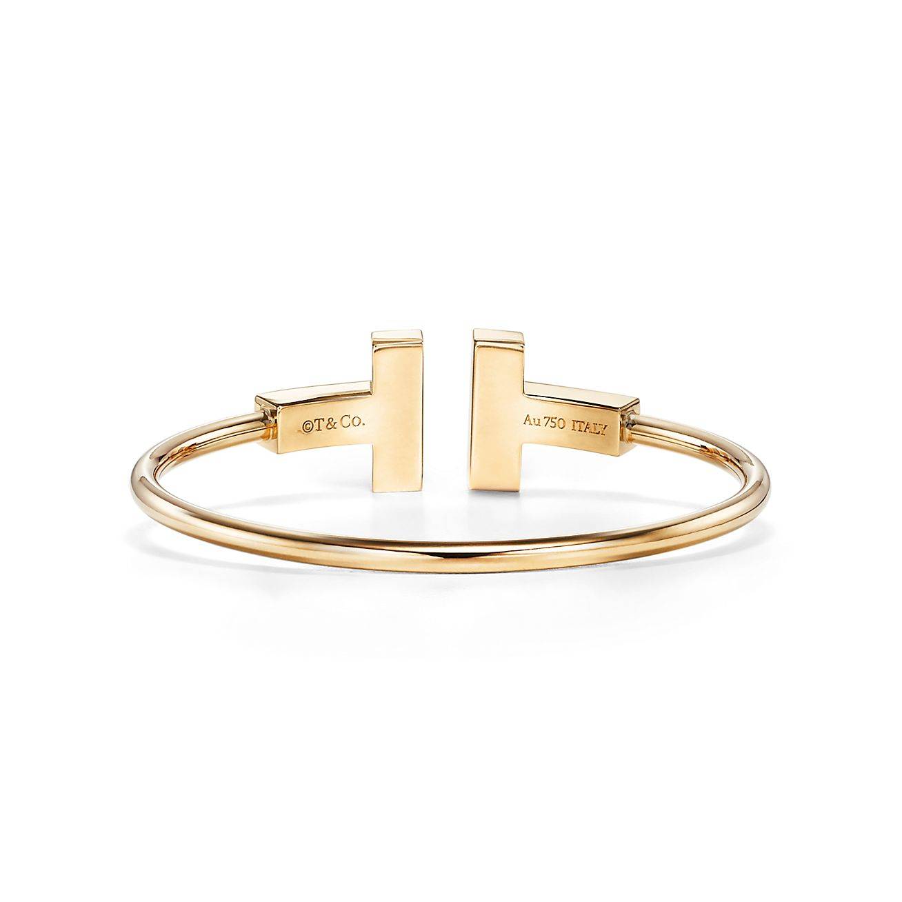 T*f*ny t wide wire bracelet in 18k gold