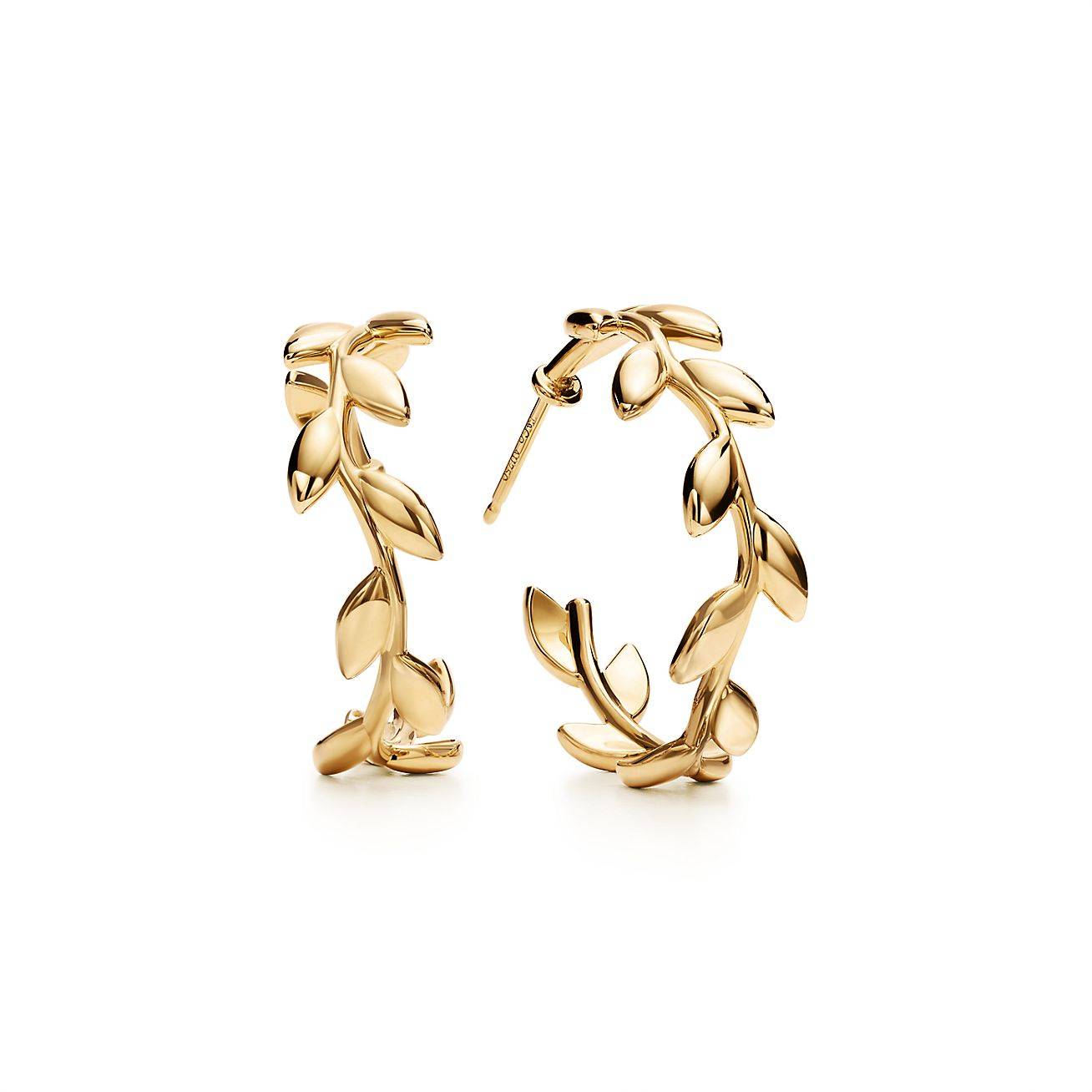 T*f*ny  paloma picasso® olive leaf hoop earrings