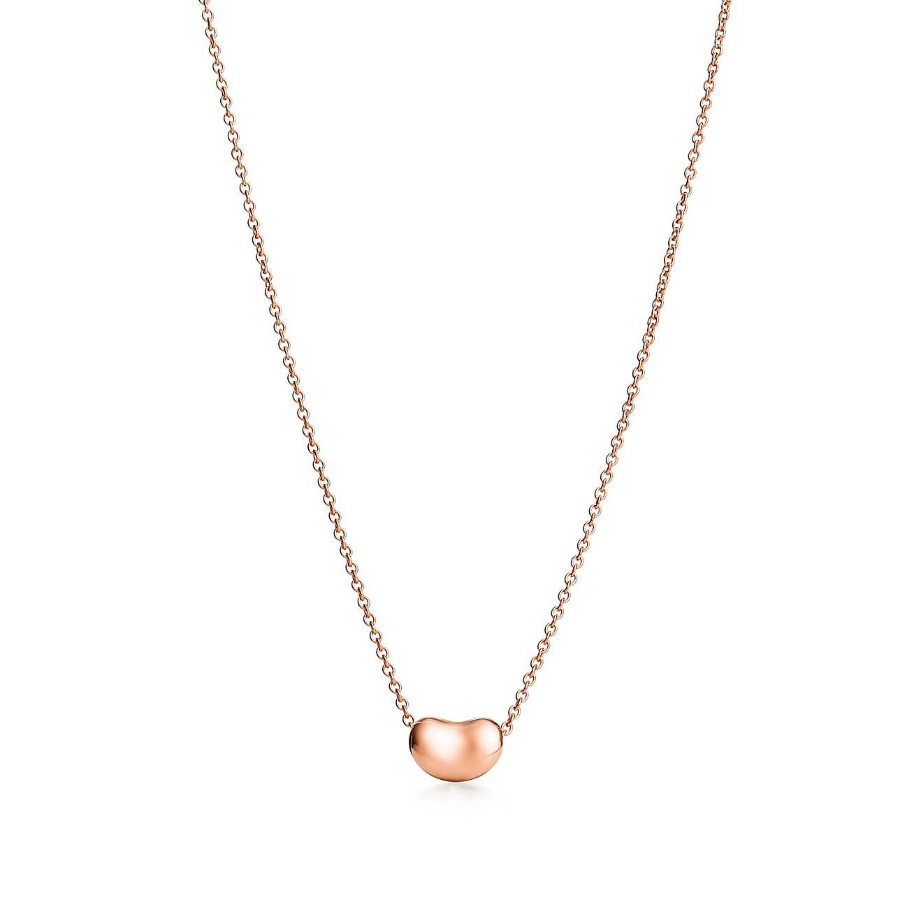 T*f*ny elsa peretti® bean® design pendant in rose gold, 6.5 mm