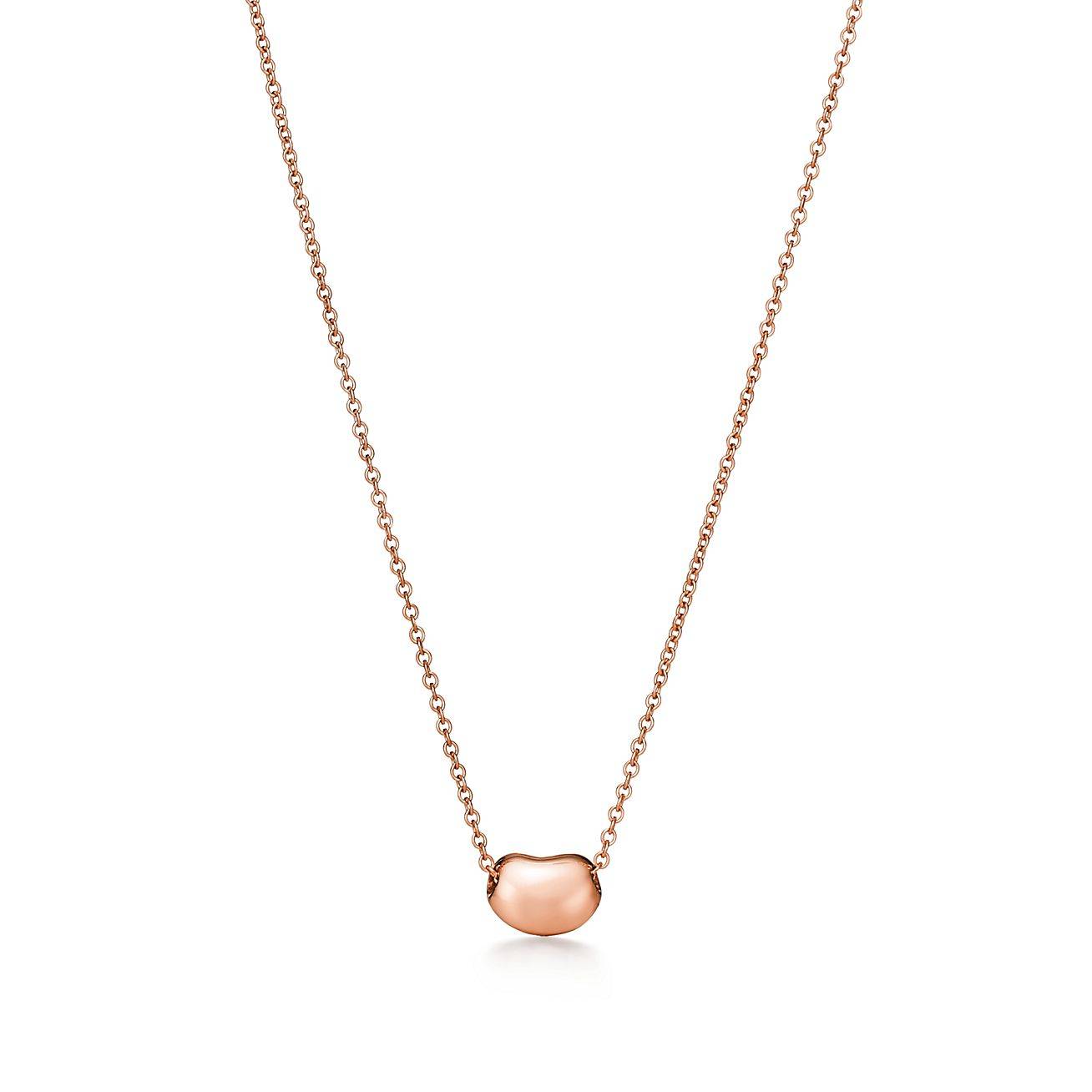 T*f*ny elsa peretti® bean® design pendant in rose gold, 6.5 mm